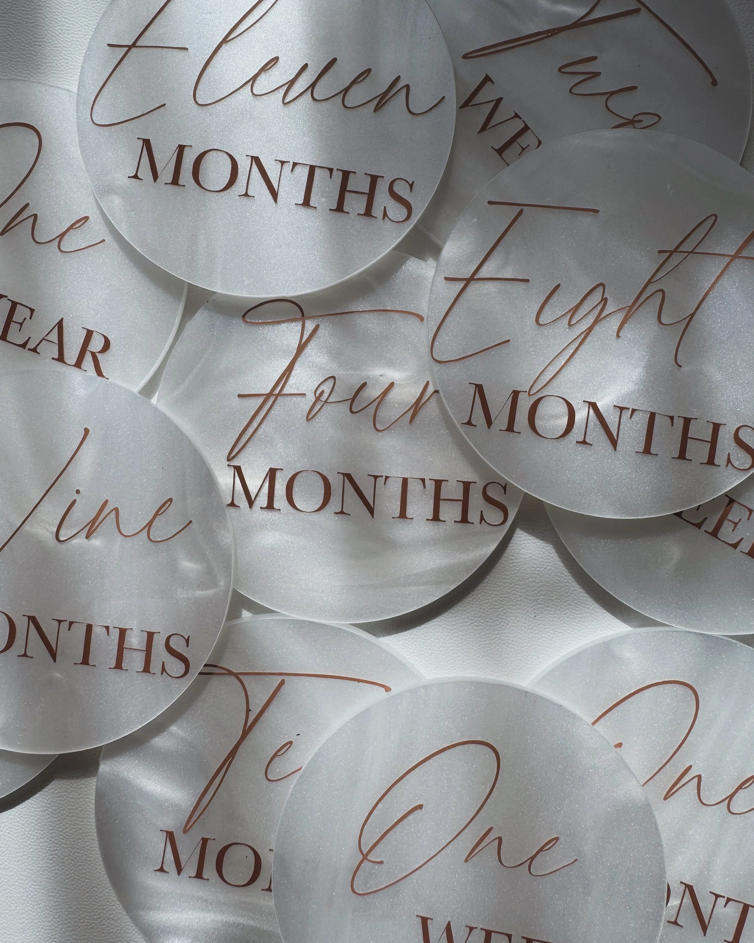 Acrylic Baby Milestone Cards