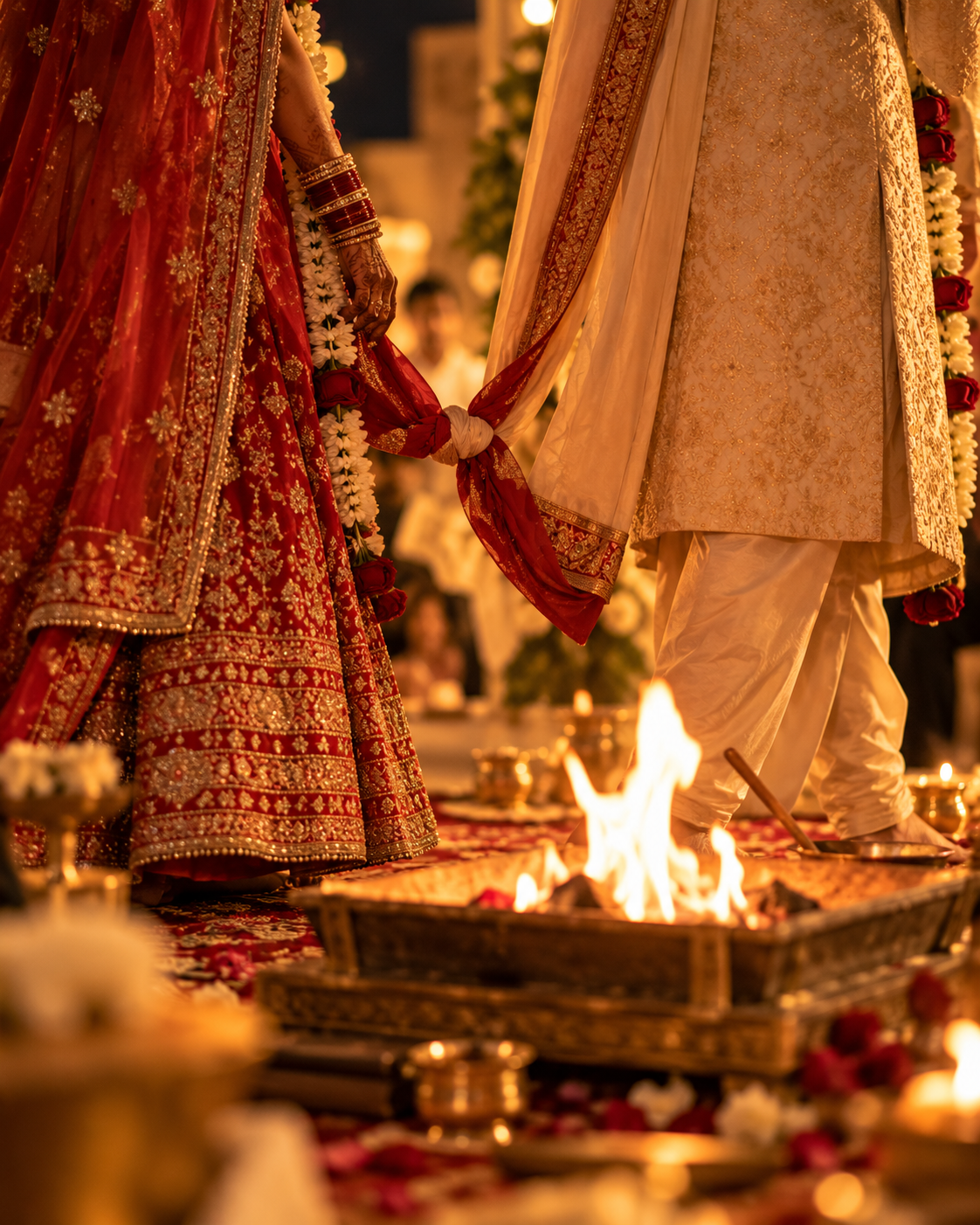Young couple getting married as per Indian customs