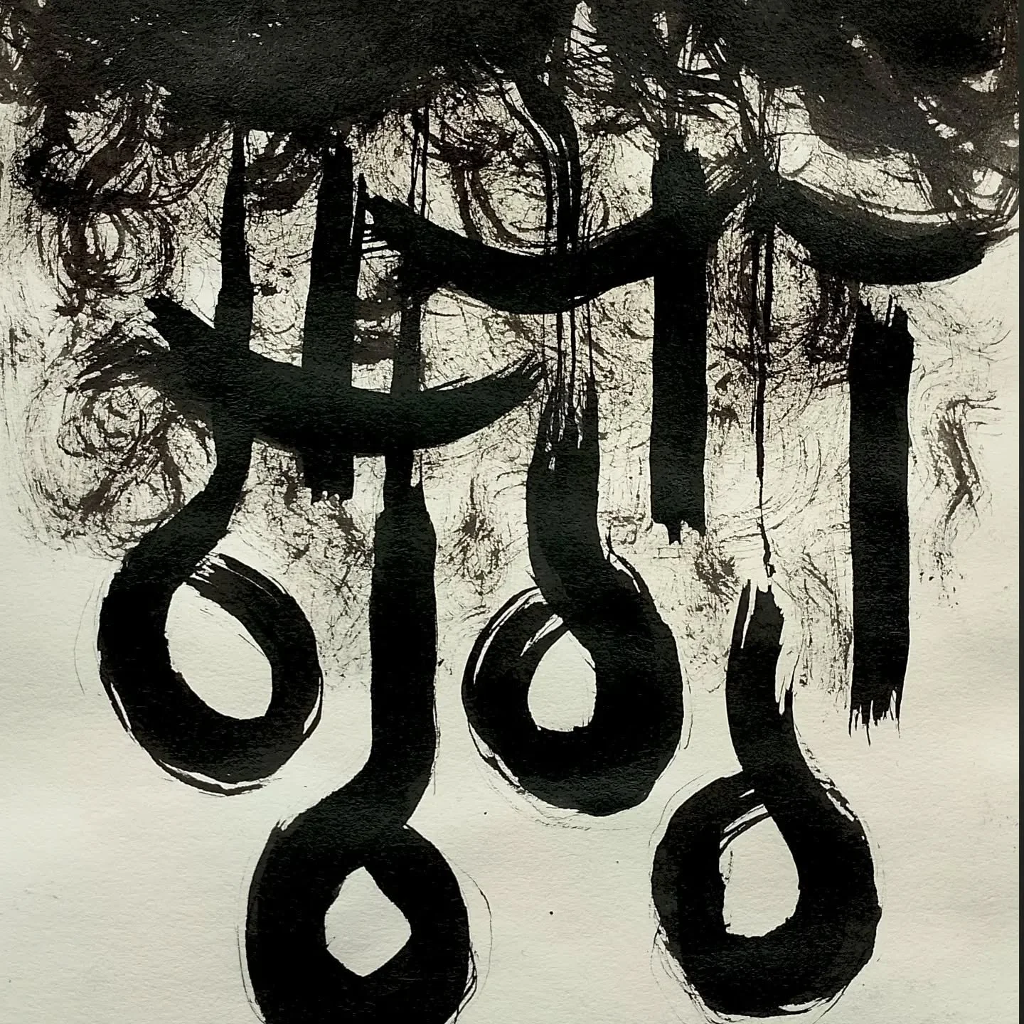 Quick sketches around a single Persian word: آه &mdash; āh.

A sigh, a breath, a small utterance carrying anything from longing to sorrow and more. Sometimes a word; sometimes simply what remains when words are not enough.

#inkdrawing
#sumie
#آه