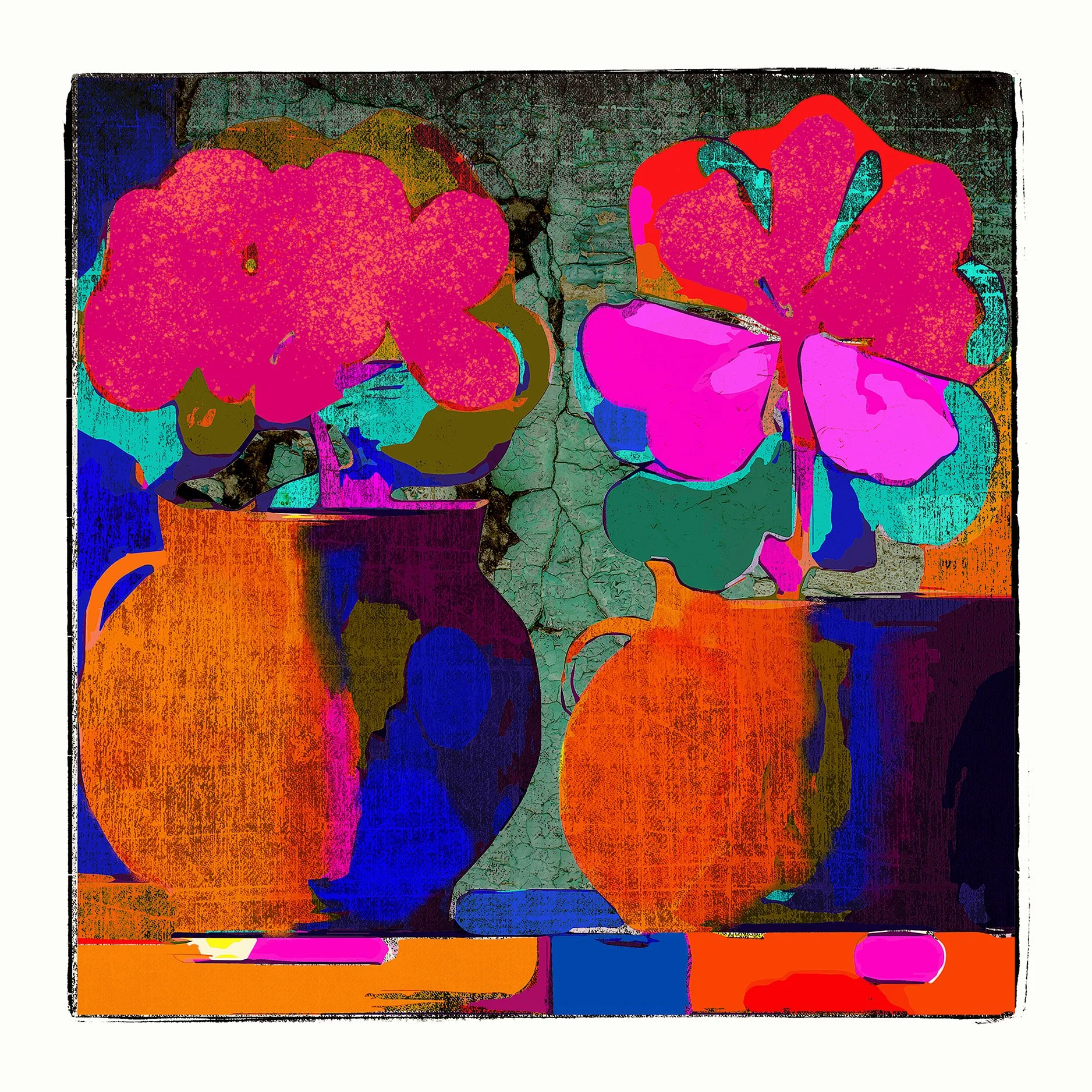 @nushin - Mixed media, Hand-drawn with digital intervention 