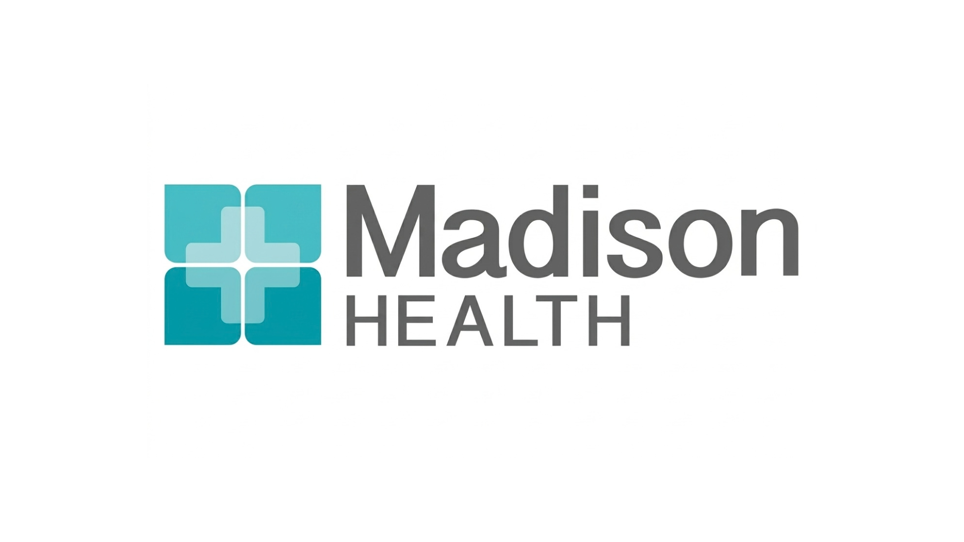 Madison Health logo featuring a blue medical cross with four square sections, and text reading "Madison HEALTH" in gray.