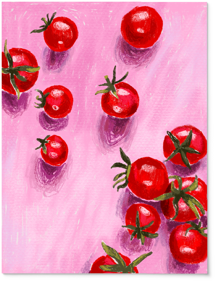 Mosaic tomato painting