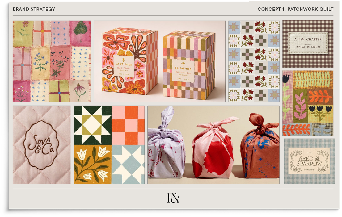 Creative direction board: Patchwork Quilt