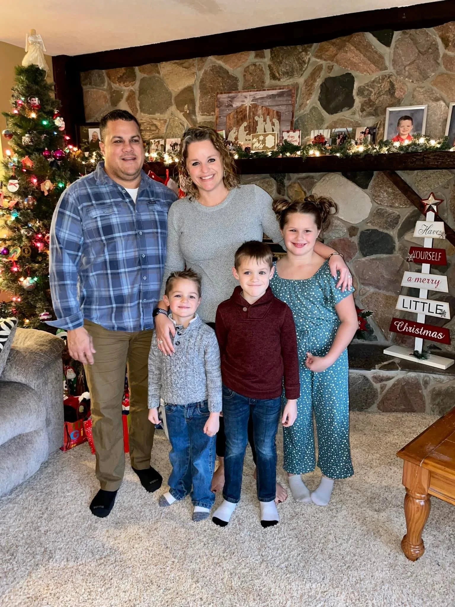 Bill Butler with family at Christmas