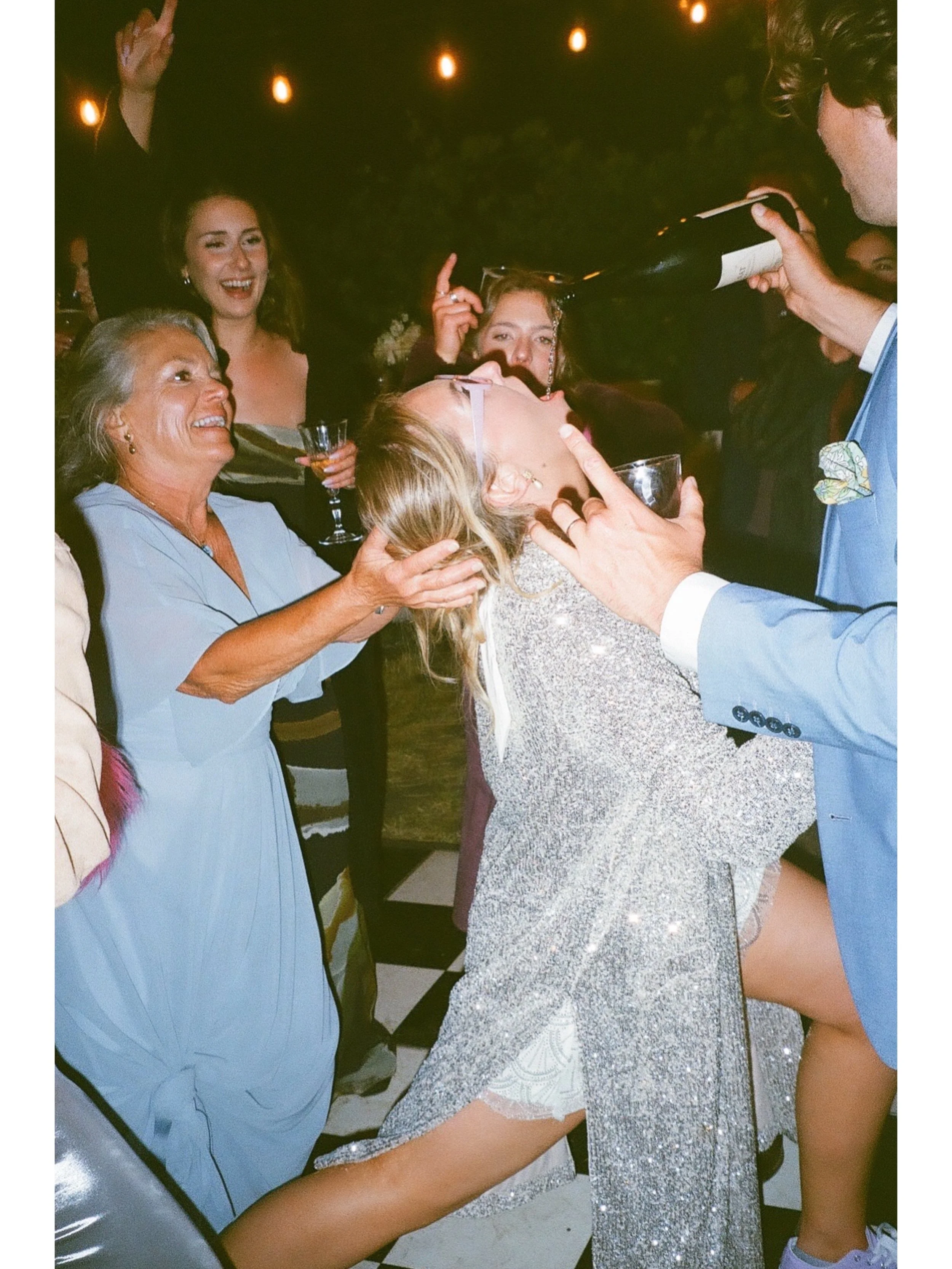 I realized I never shared pictures of our wedding on this account! We had an amazing ceremony and dinner before everyone broke out their dance floor outfits. The sparkles, the fur, the mini disco ball, the wine. It was a perfectly epic party to top o