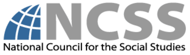 NCSS logo with blue globe icon and gray letters above the text National Council for the Social Studies