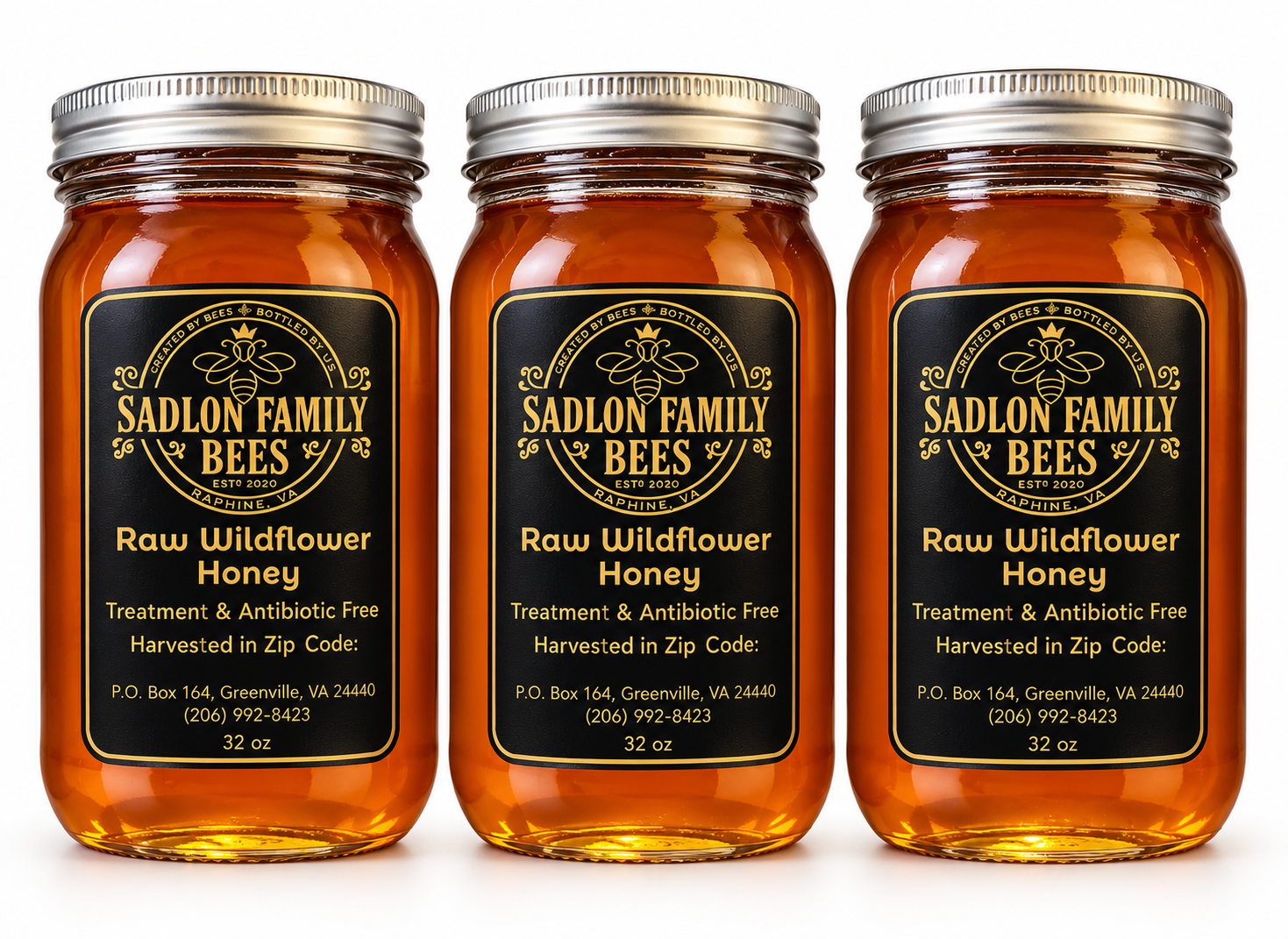 16oz of Wildflower Honey