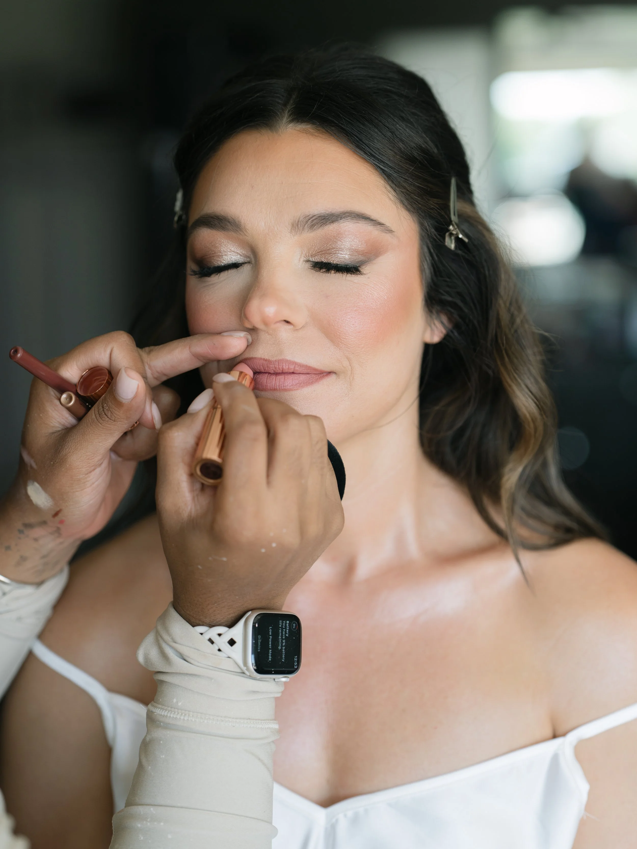 Soft glam bridal makeup by Taylor Tavares of Taylor T Artistry, a wedding makeup artist serving Attleboro, Massachusetts, Rhode Island and Connecticut.