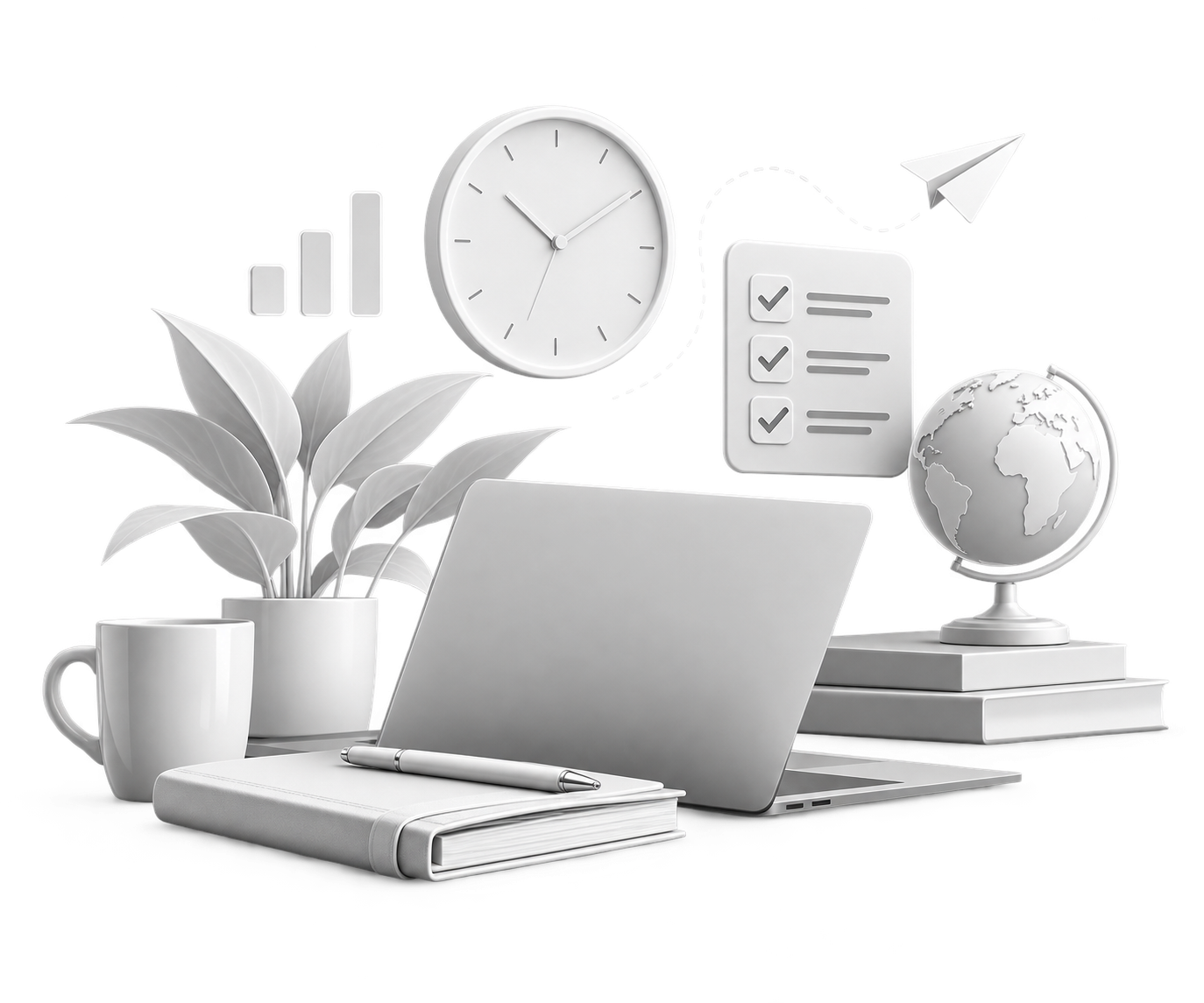 Organised workspace for virtual business support
