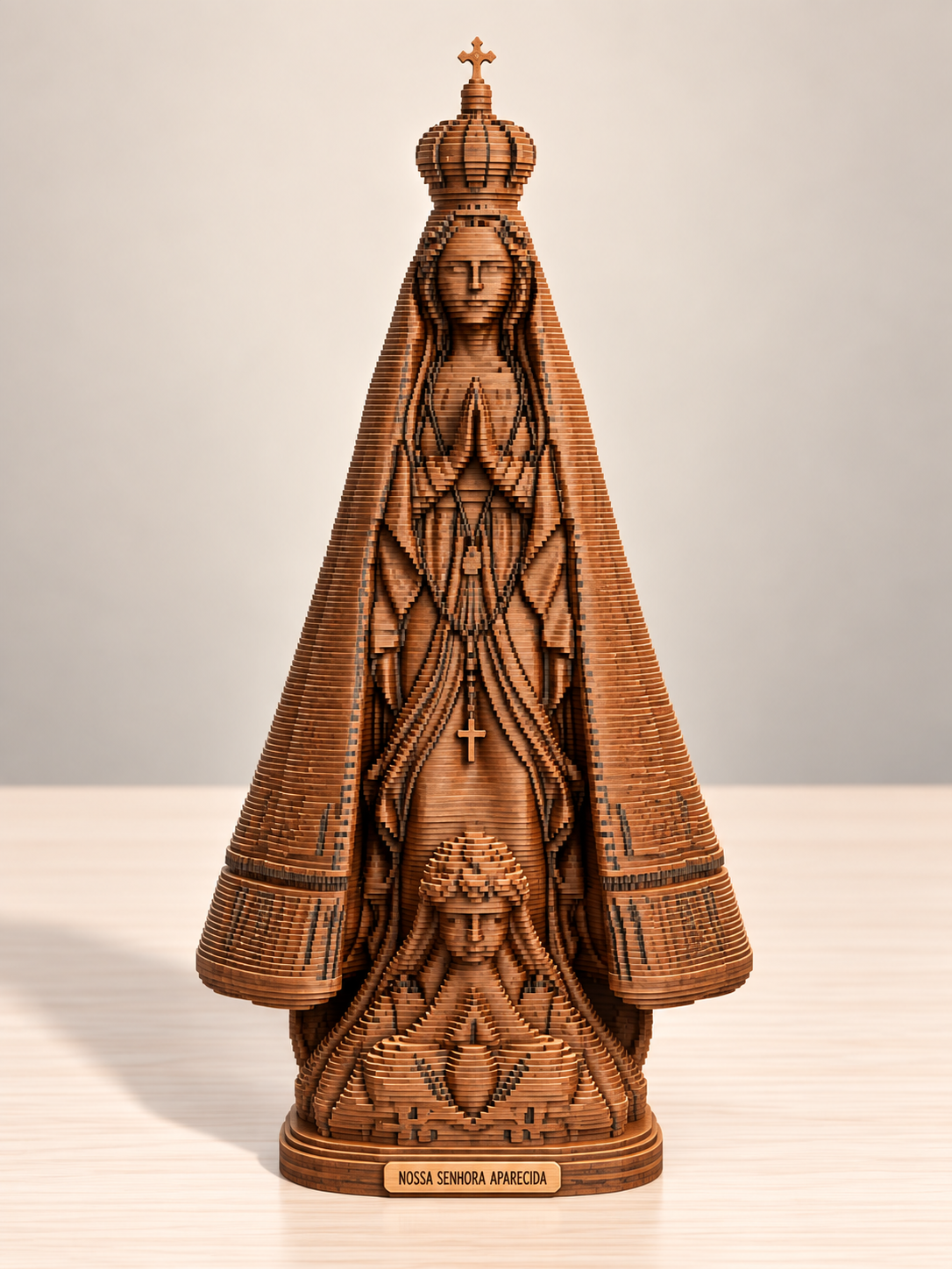 Nossa Senhora Aparecida Grande Em Madeira