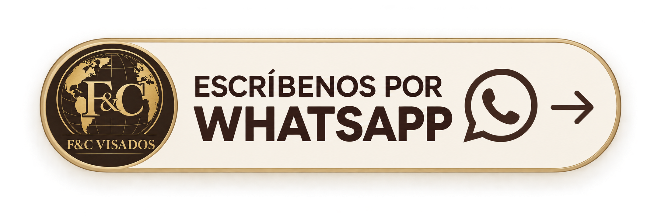 Publicidad para contactarse por WhatsApp con código de la empresa F&C Visados, logo redondo con un globo terráqueo y letras F y C