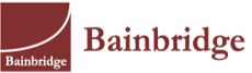 Bainbridge logo with a maroon square and the word 'Bainbridge' in maroon text.