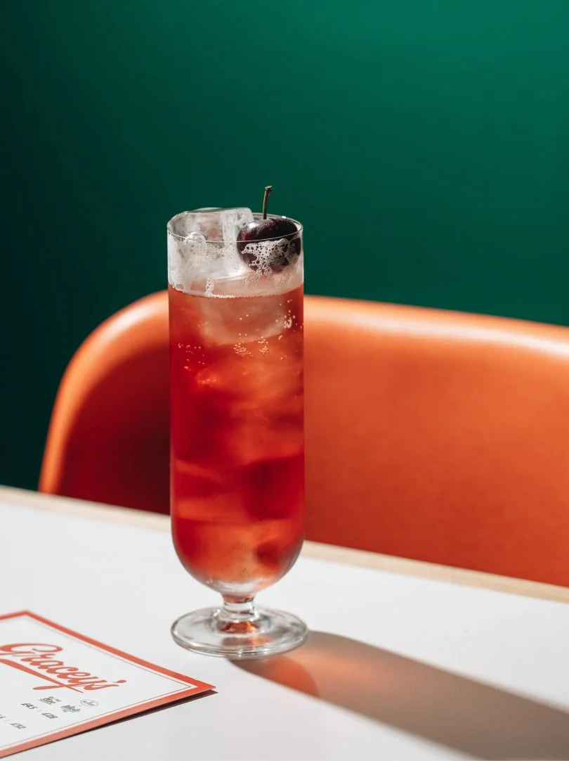 Americano cherry spritz