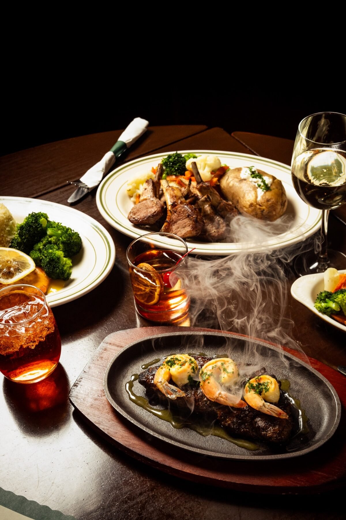 PlaceholderSteak, shrimp, salmon and drinks served at McKeon’s on McLean