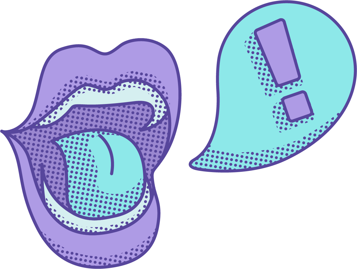 Mouth Shouting Illustration
