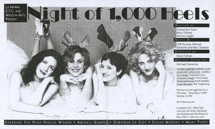 Promotional Flyer: "Night of 1,000 Heels" (1999) [FRONT]