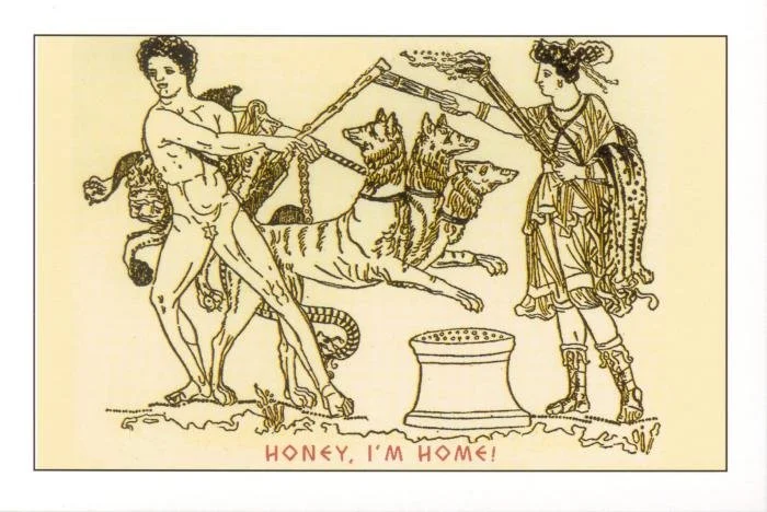 Promotional Card: "Hercules in High Suburbia" (2004) [FRONT]