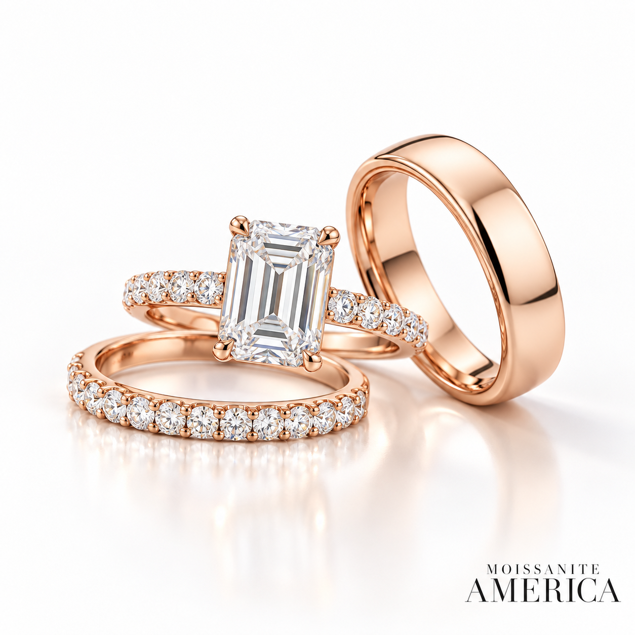 The Emerald Couples Ring Set