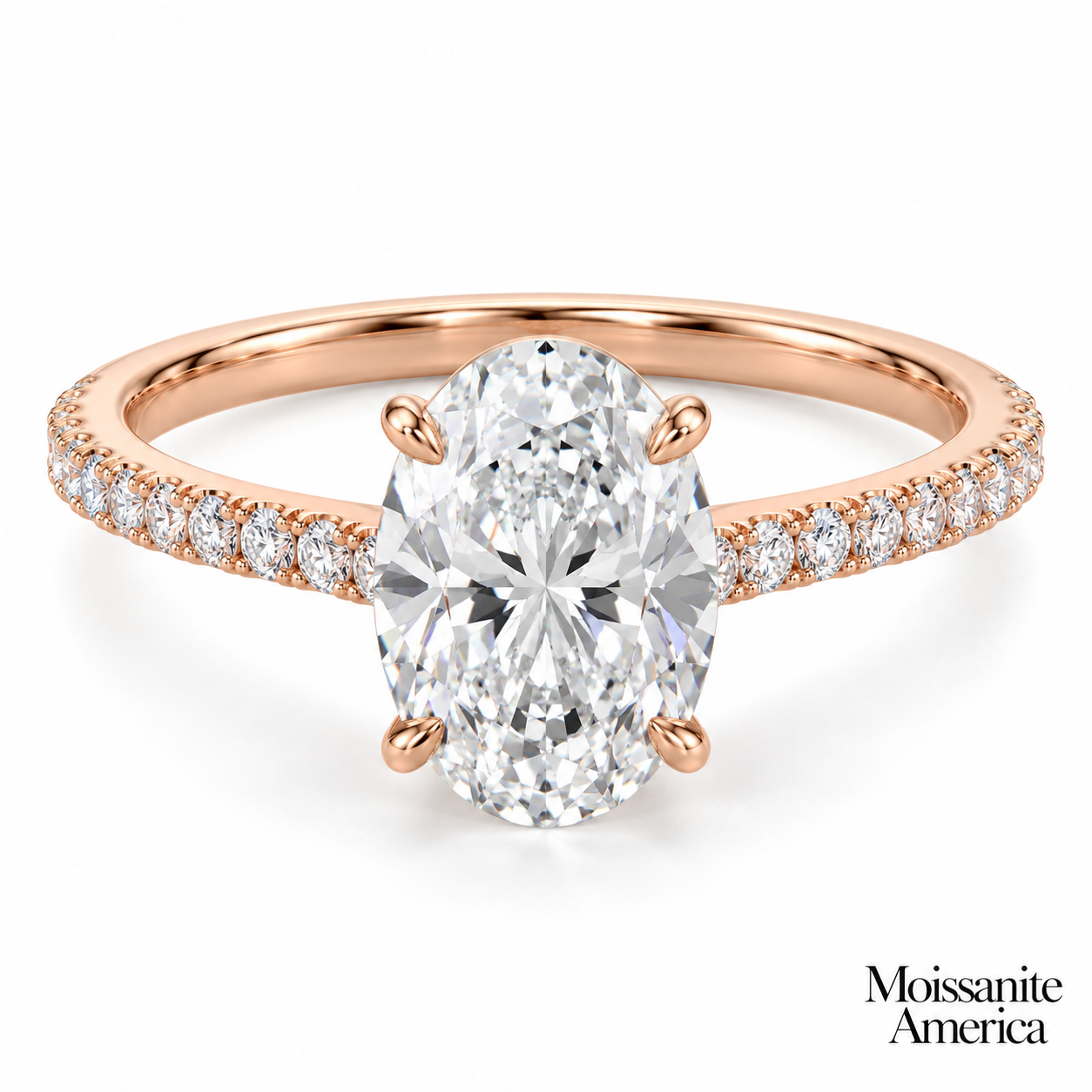 The Oval Pave Solitaire