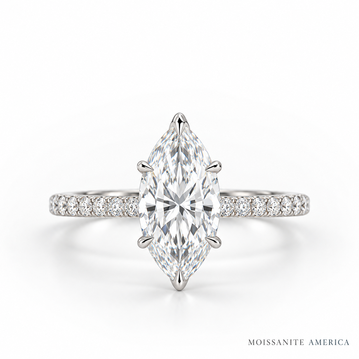 The Marquise Pave Solitaire