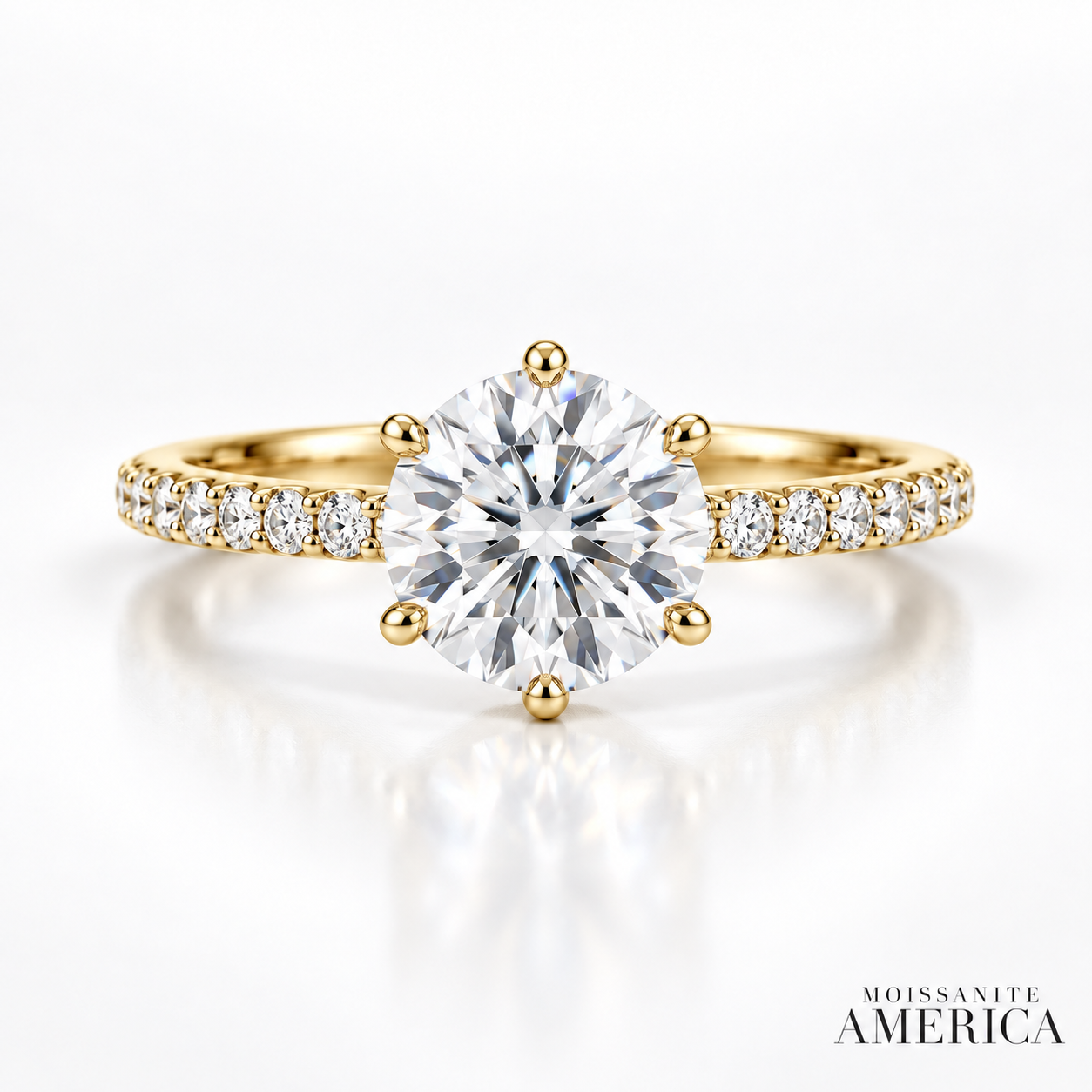 The Round Lab Diamond Pave Solitaire
