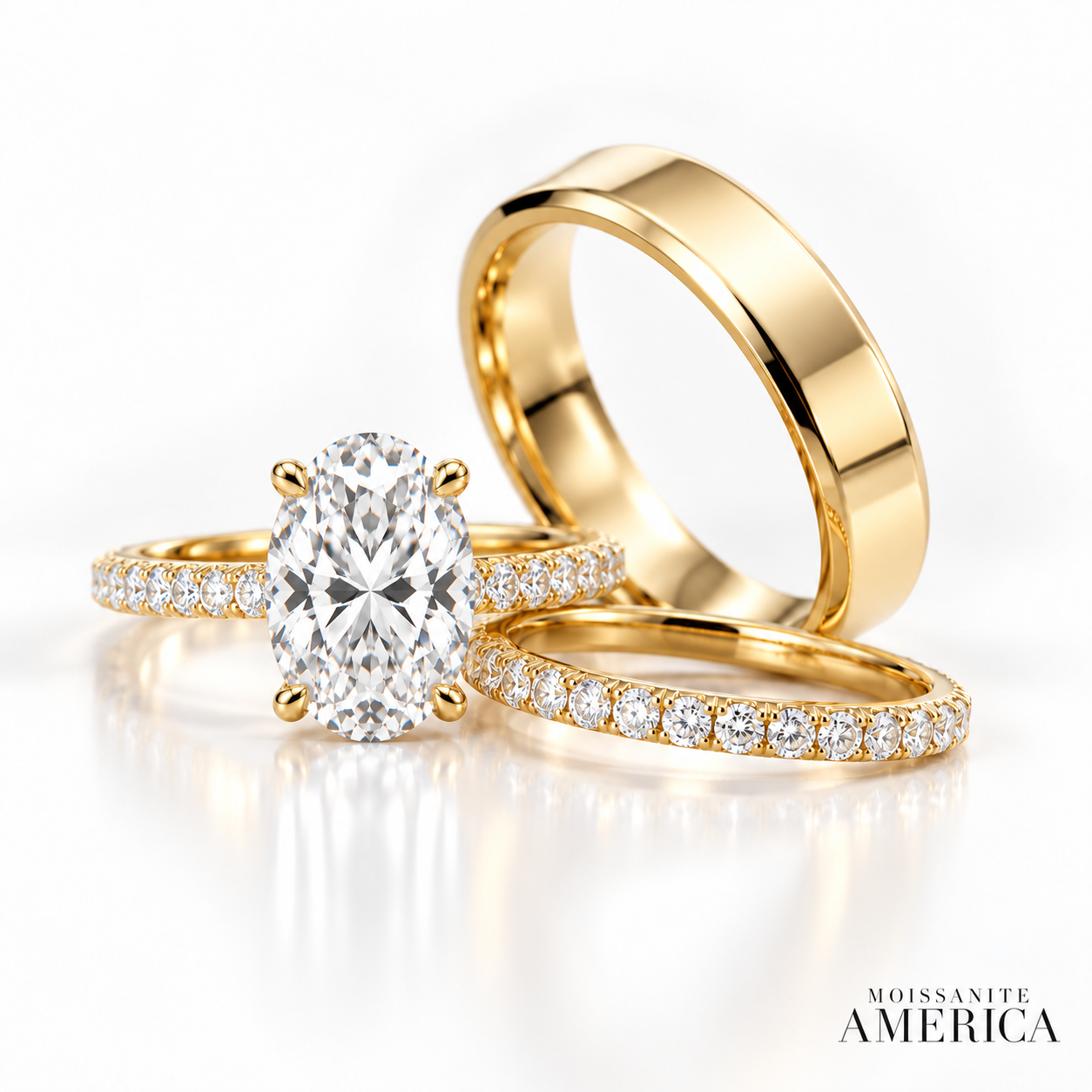 The Oval Couples Ring Set