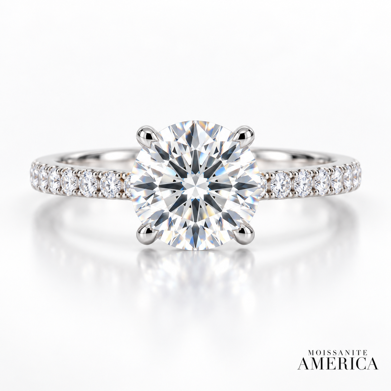 The Round Pave Solitaire