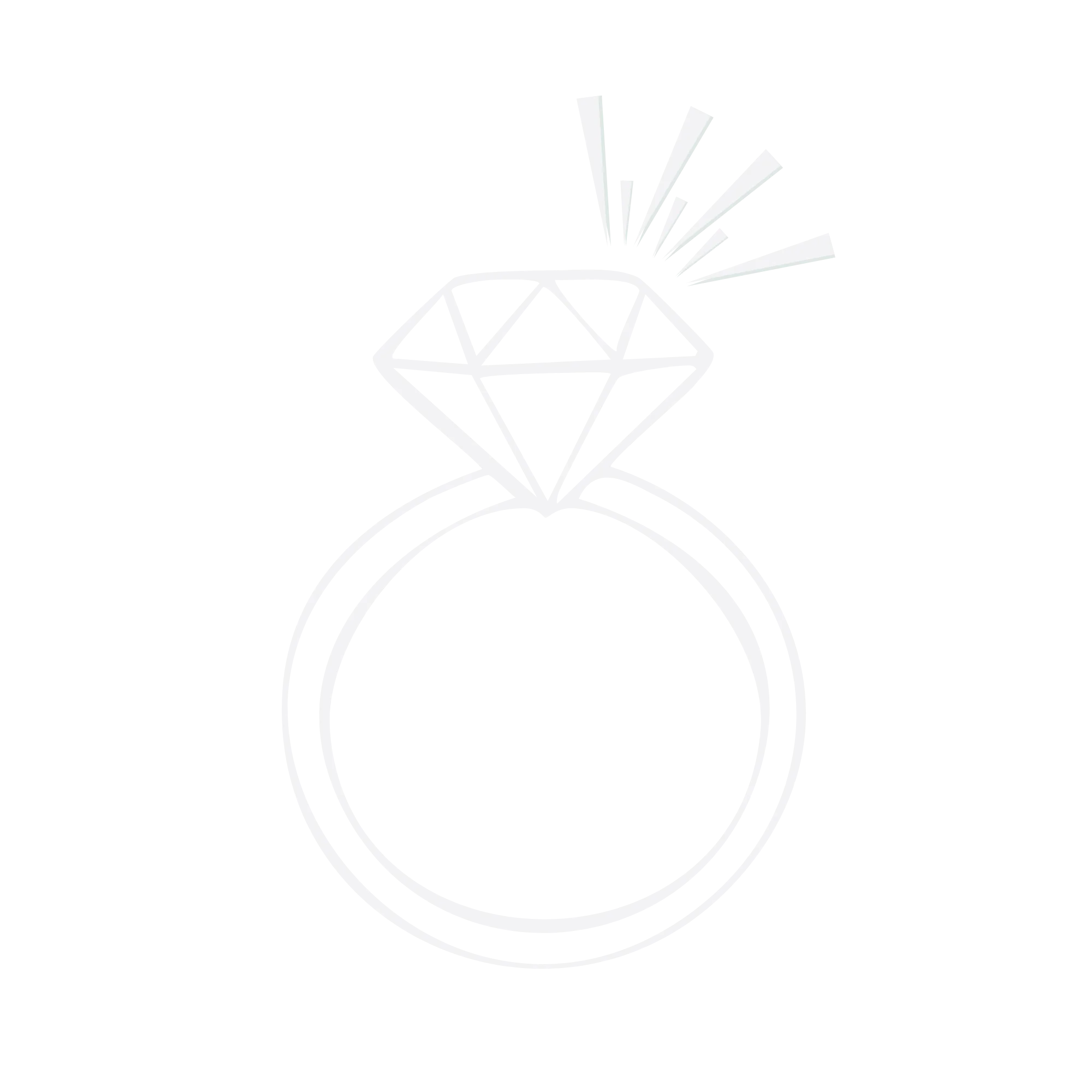 Un dessin en ligne d'un diamant avec une éclosion de rayons lumineuses par-dessus.