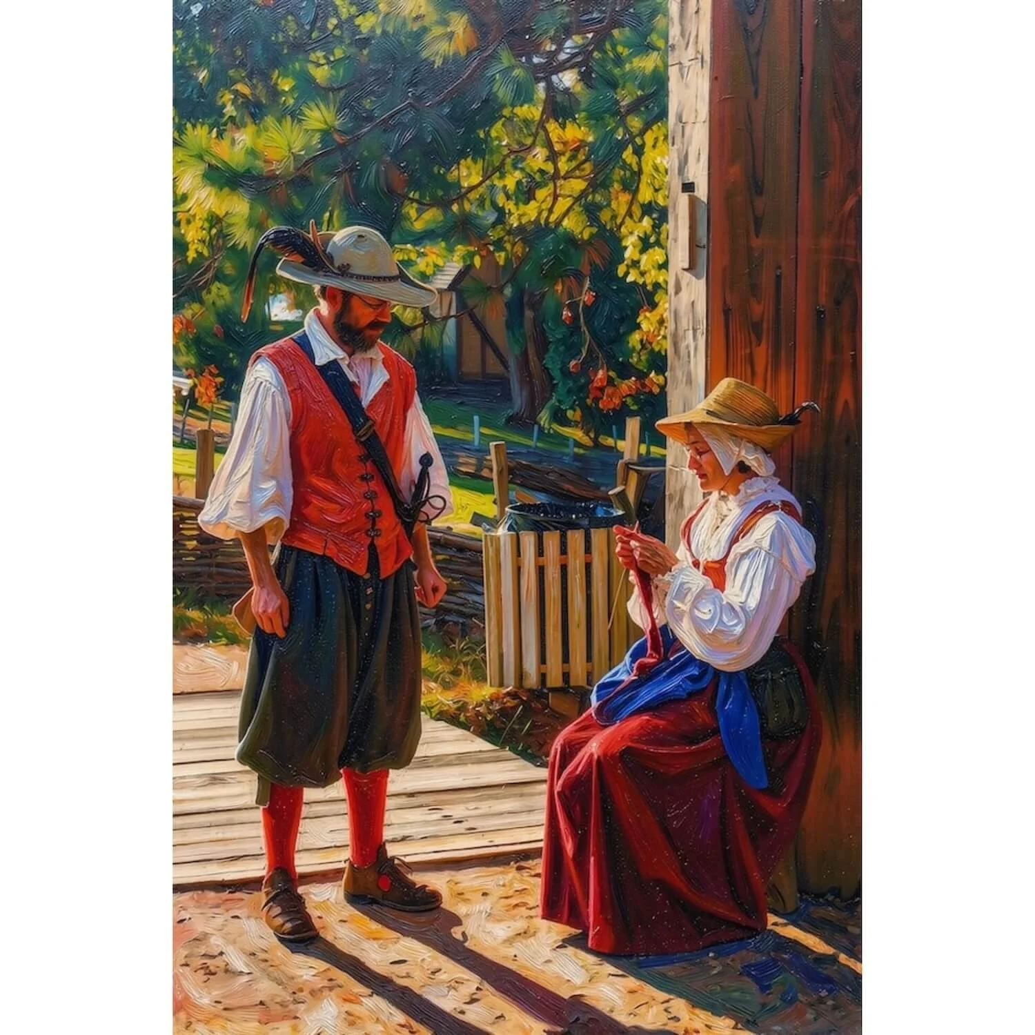 Colonial Daily Life Fine Art Canvas – The Jamestown Collection
