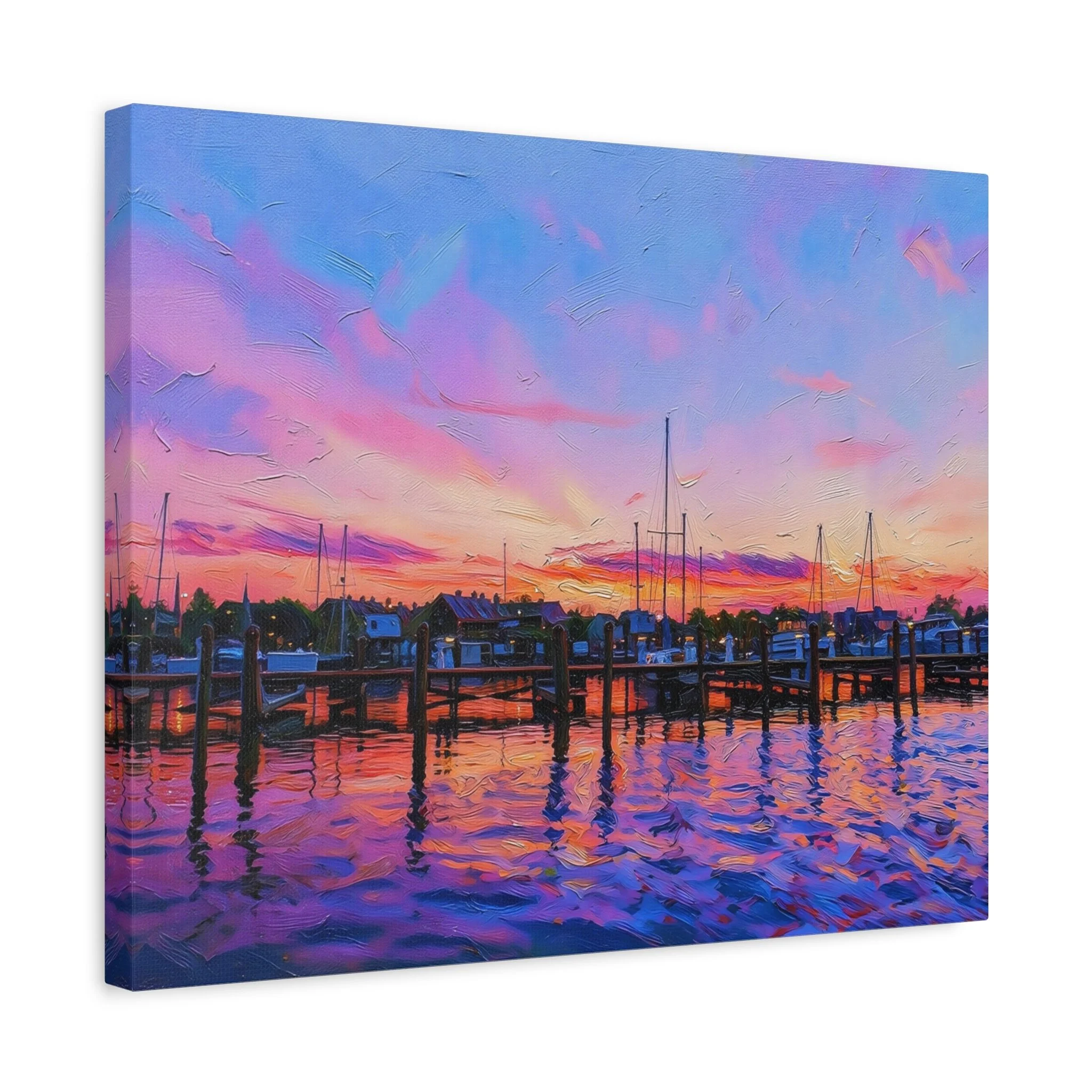 Harbor Twilight — Newport News, Virginia Fine Art Canvas