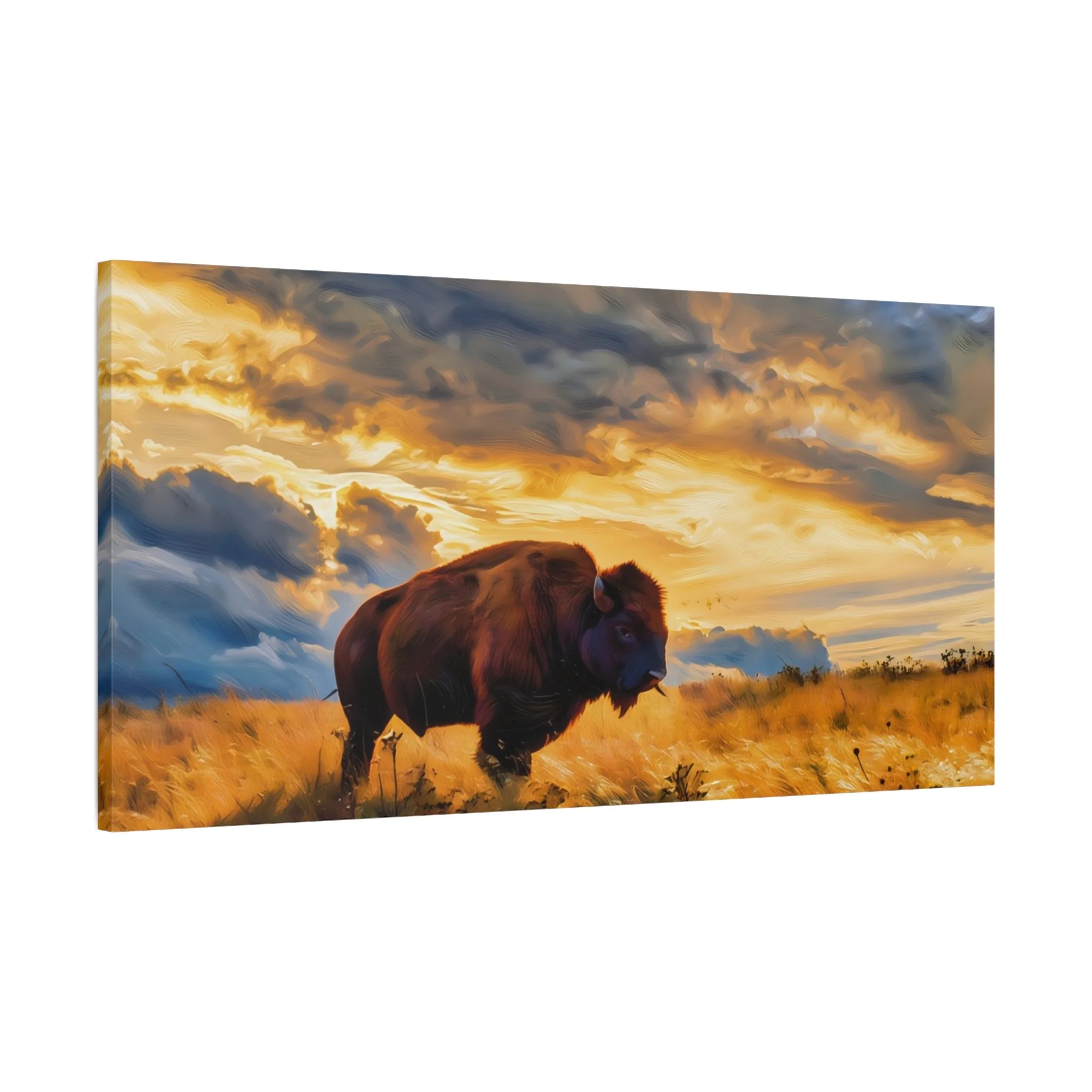 buffalo oil on gallery wrap canvas oil conversion