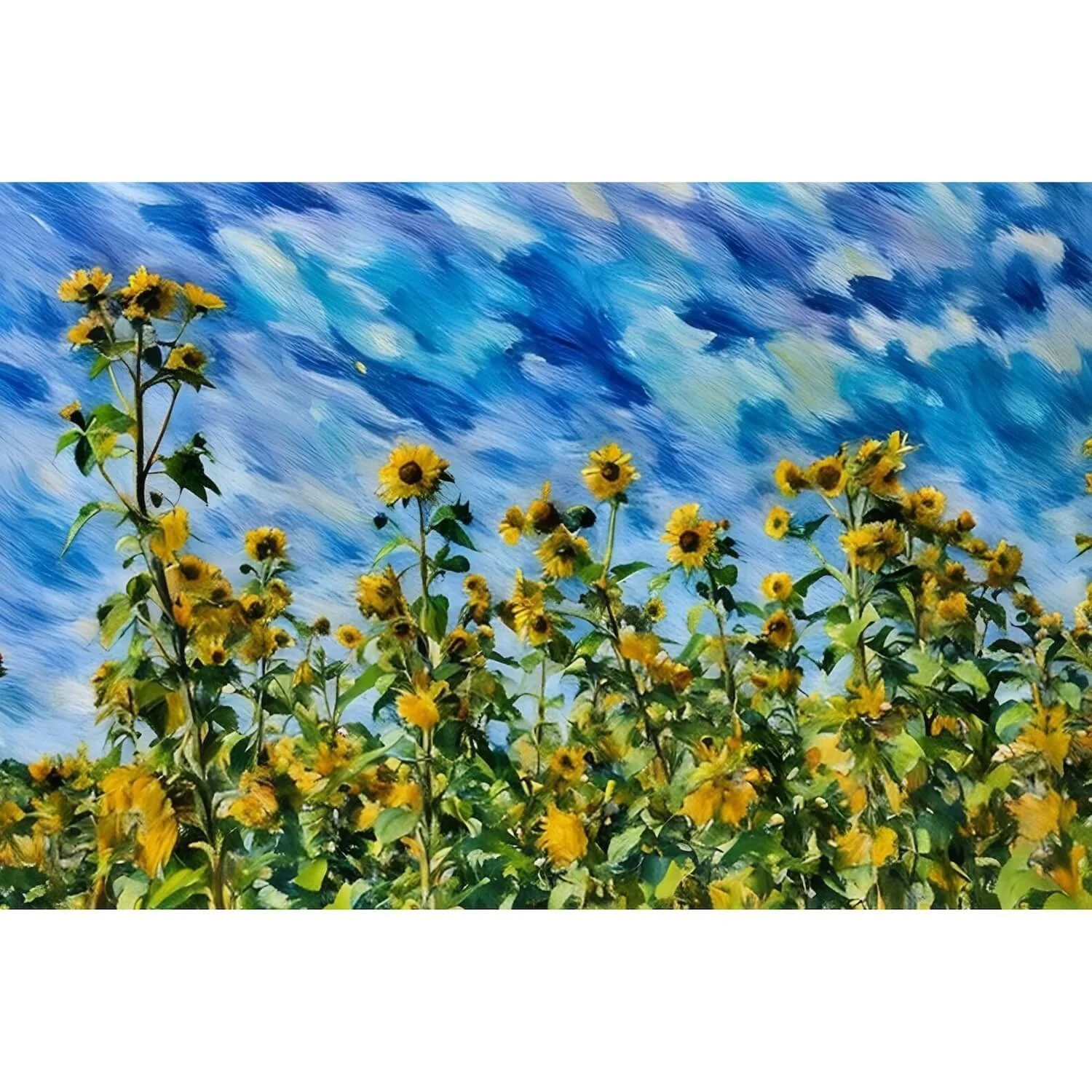 Sheringham England Sunflower Field Fine Art Canvas Gallery Wrap