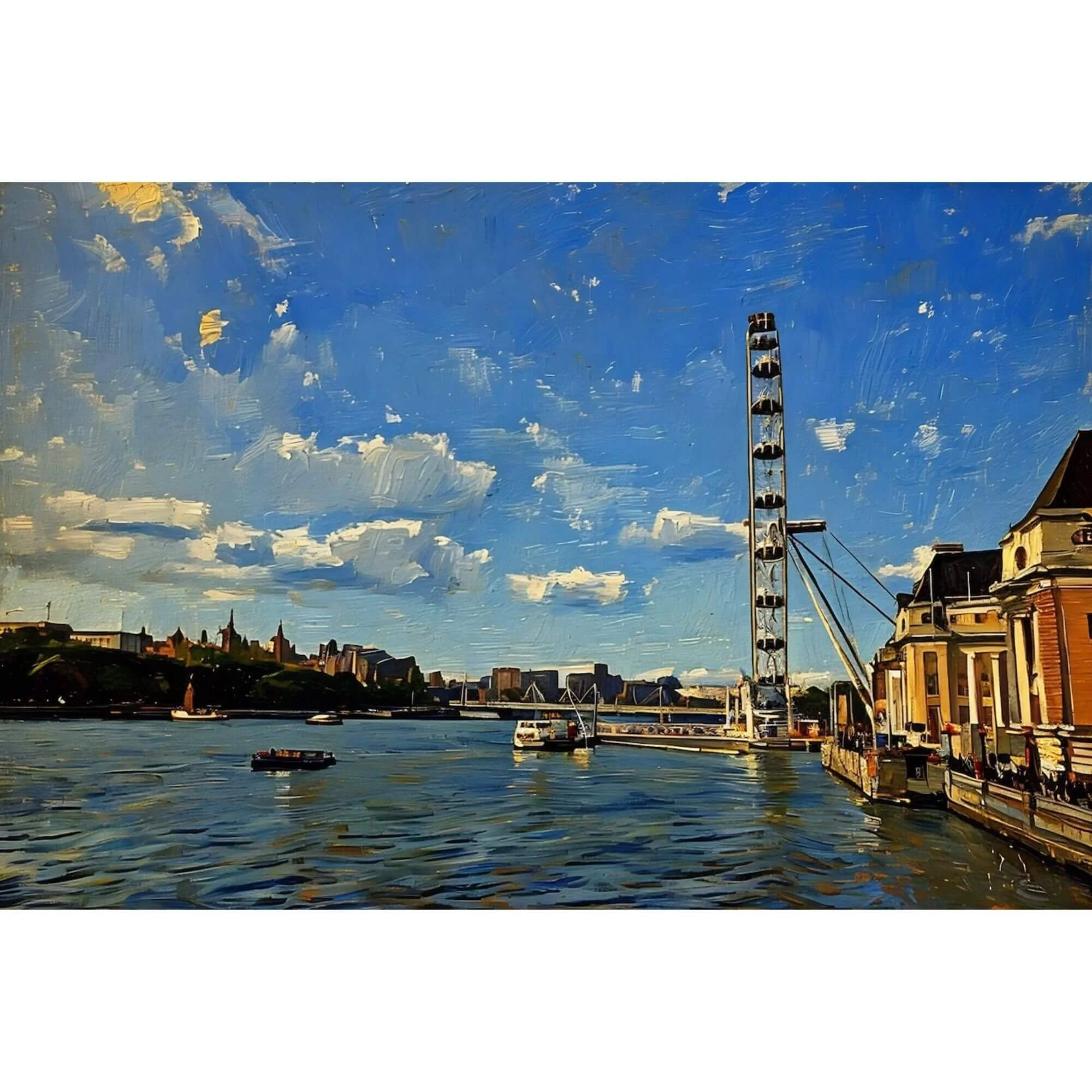 London Eye River Thames Art