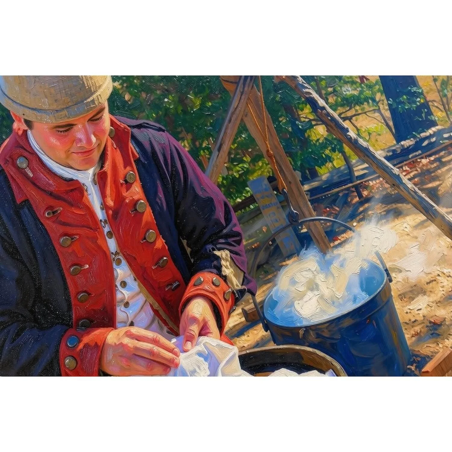 Colonial Camp Life Fine Art Canvas