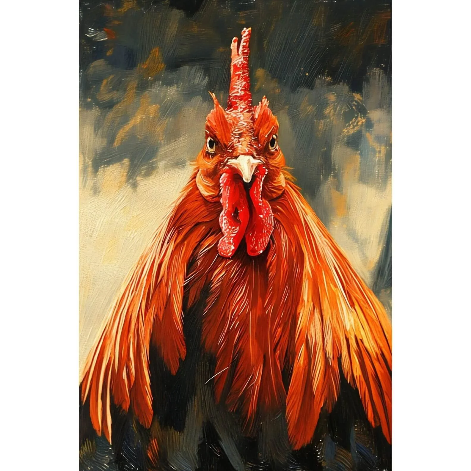 "Rustic Pride" – Fine Art Rooster Gallery Wrapped Canvas