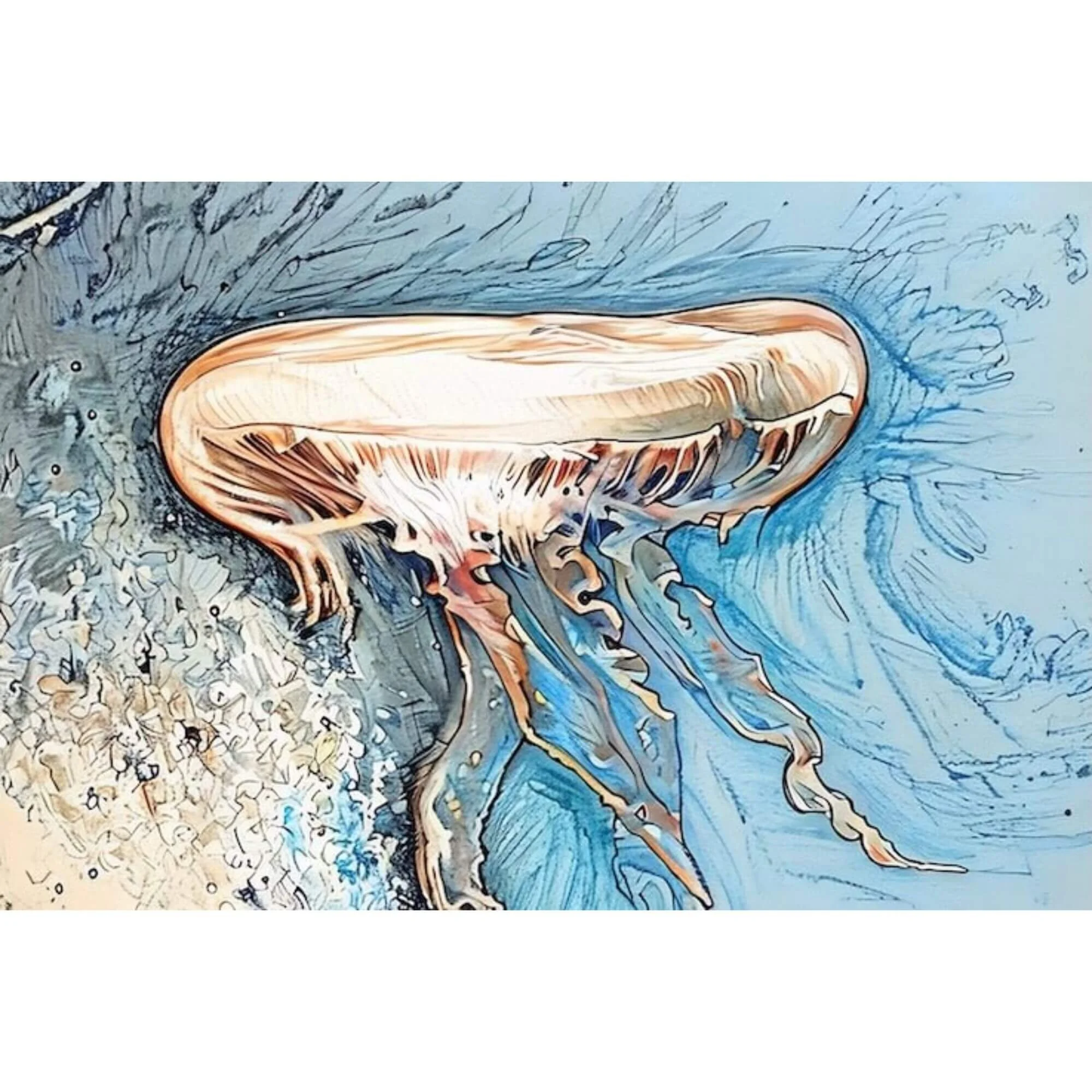 "The Drifter" – Virginia Beach Moon Jellyfish Gallery Wrap Canvas