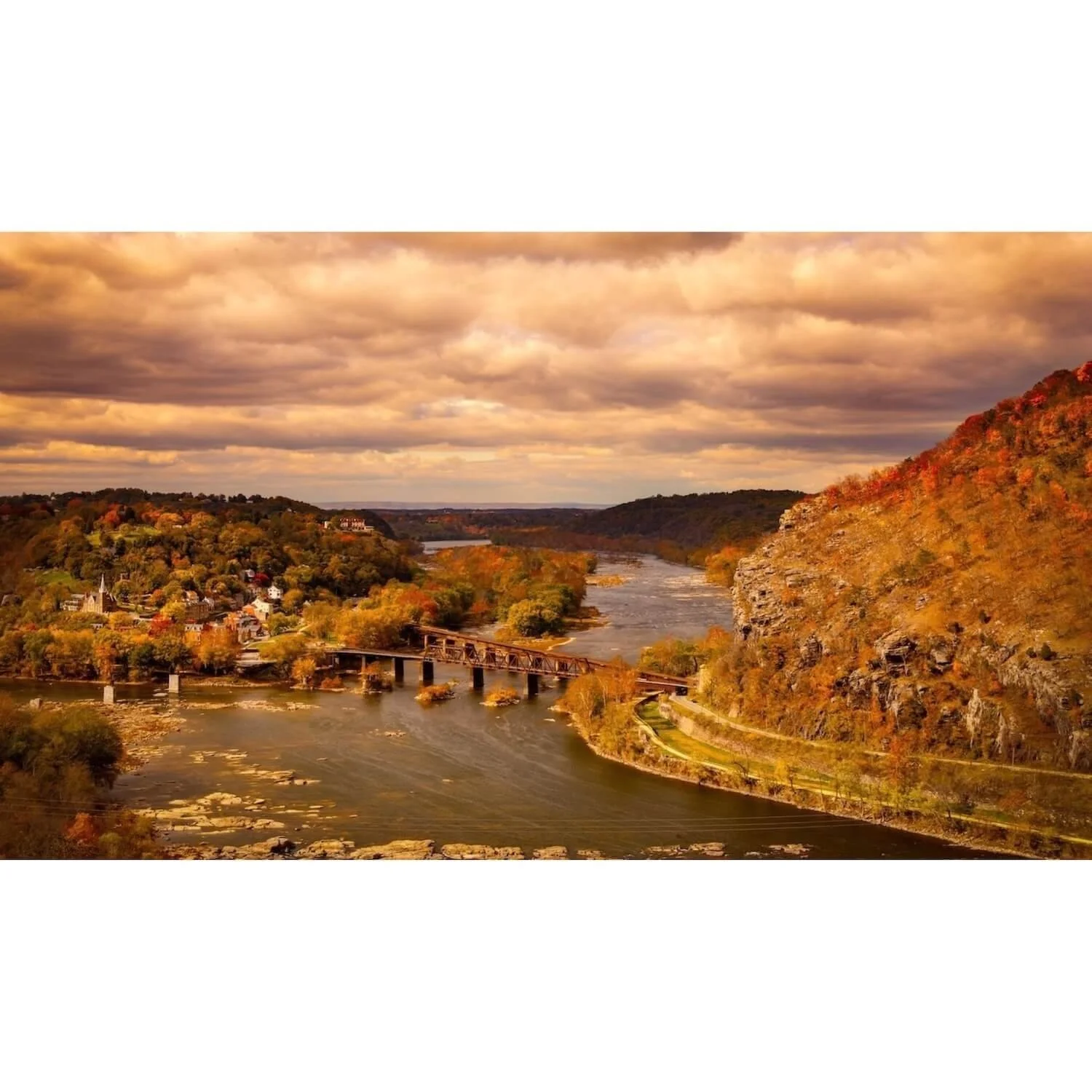 "The Shenandoah Confluence" – Harpers Ferry WV Autumn Landscape Fine Art Print