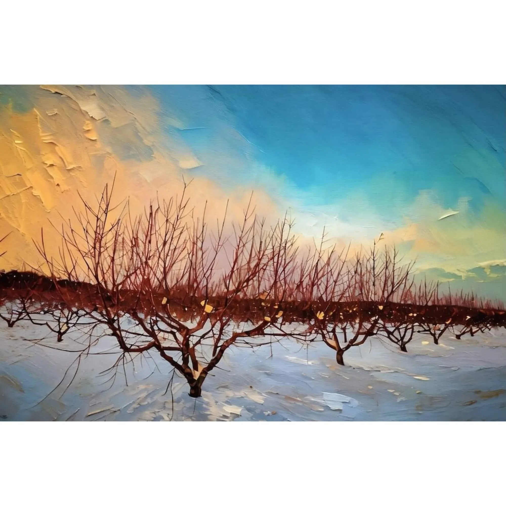 Lovettsville VA Frost: Winter Orchard Virginia Gallery Canvas