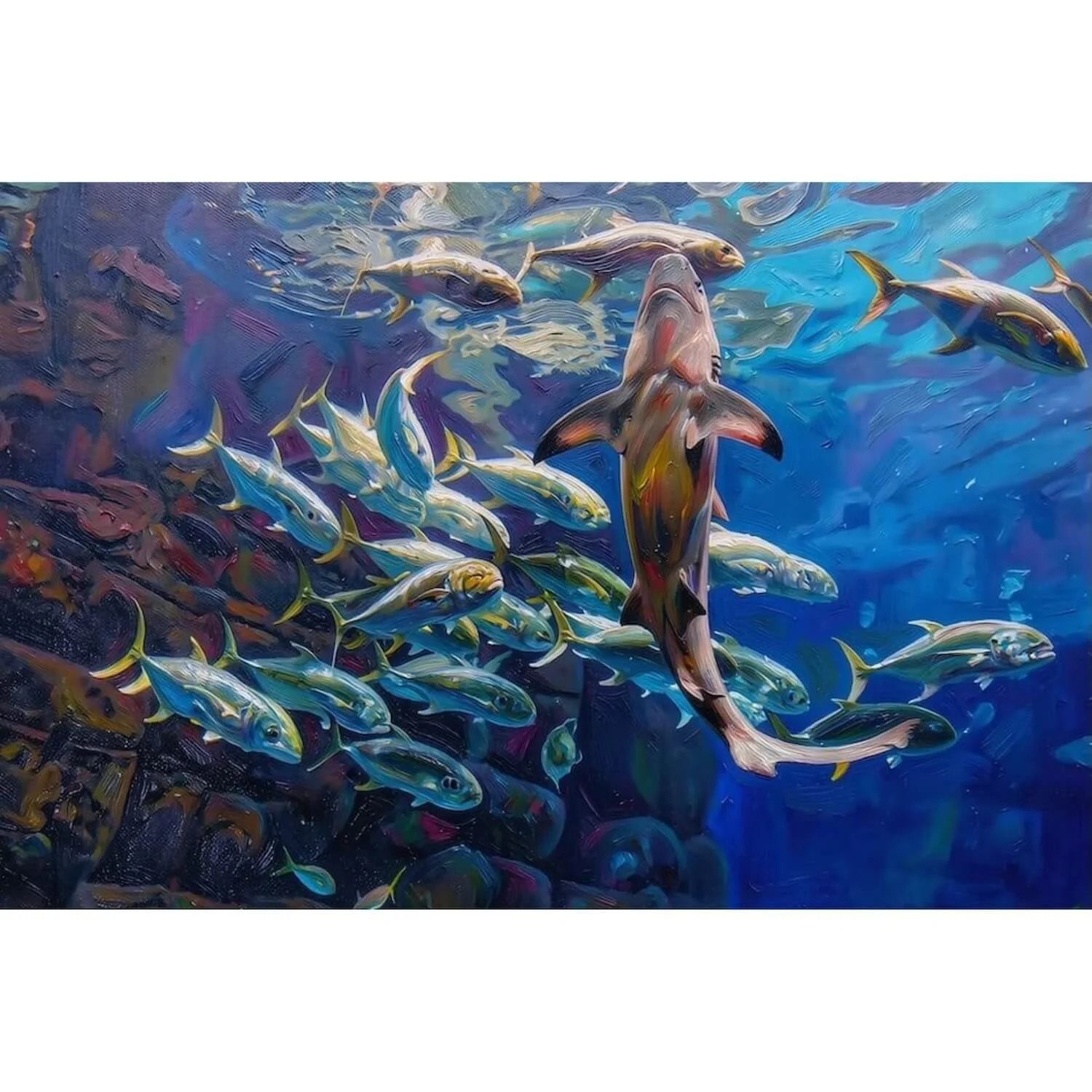 "Sandbar Shark: Moving Up" – Fine Art Gallery Wrapped Canvas
