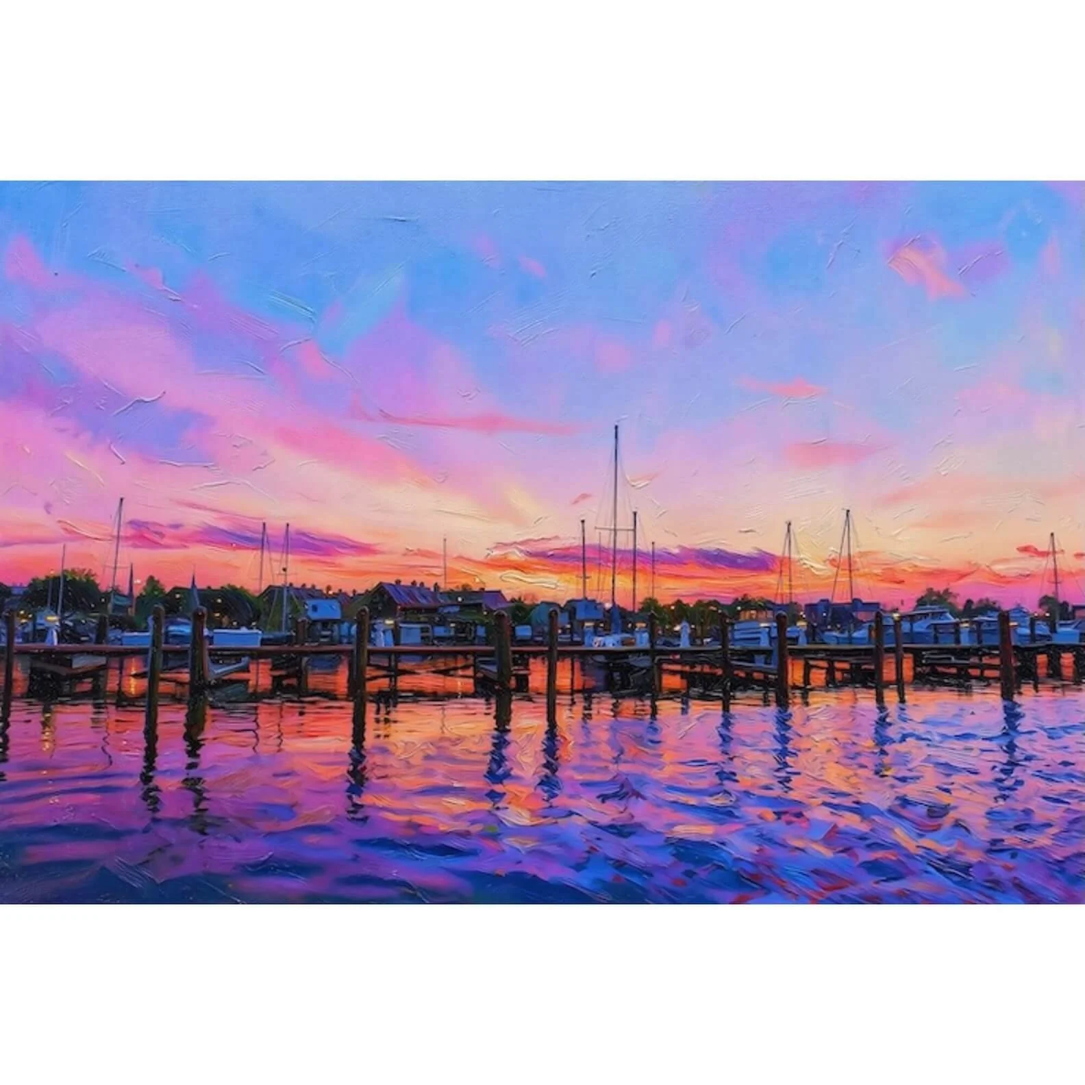 Harbor Twilight — Newport News, Virginia Fine Art Canvas