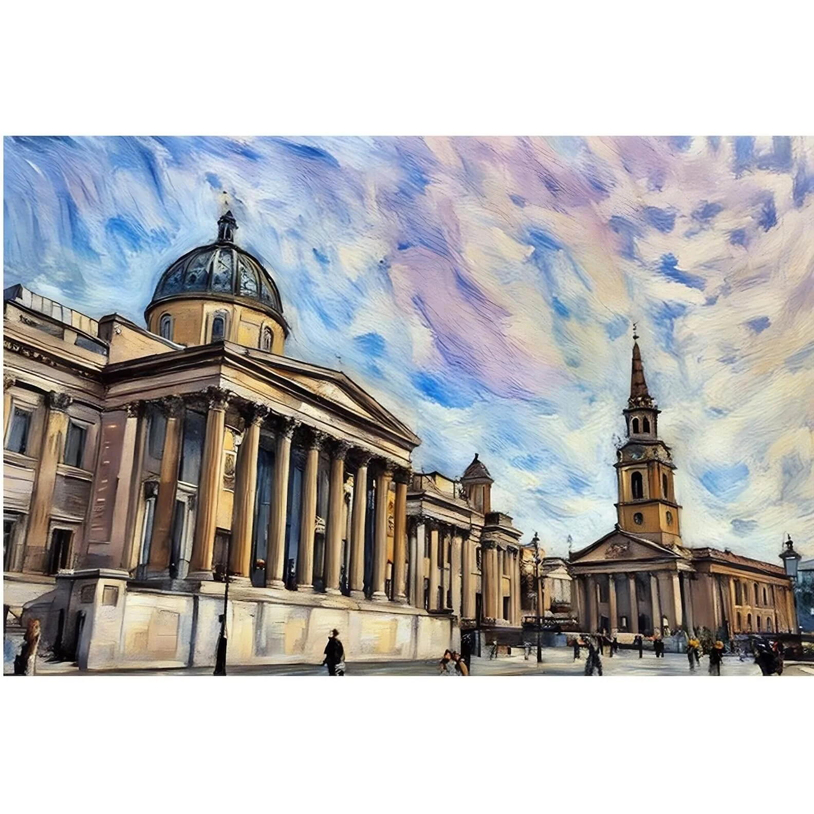 London Trafalgar Square Oil Print