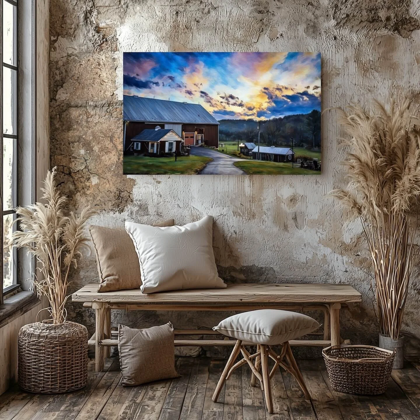 ostertag vistas oil print on canvas entryway mu