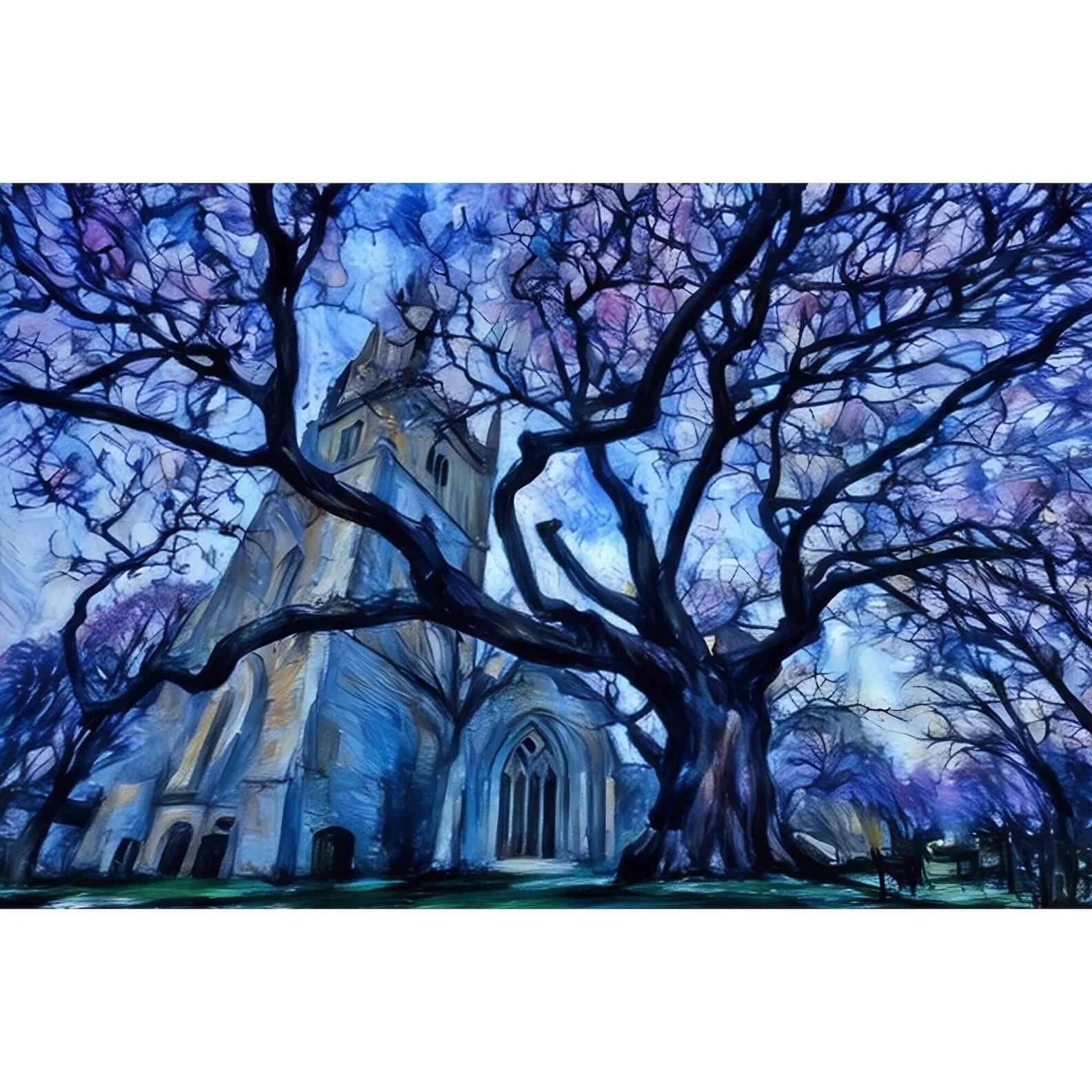 Gothic Church Reading England Canvas Wall Art