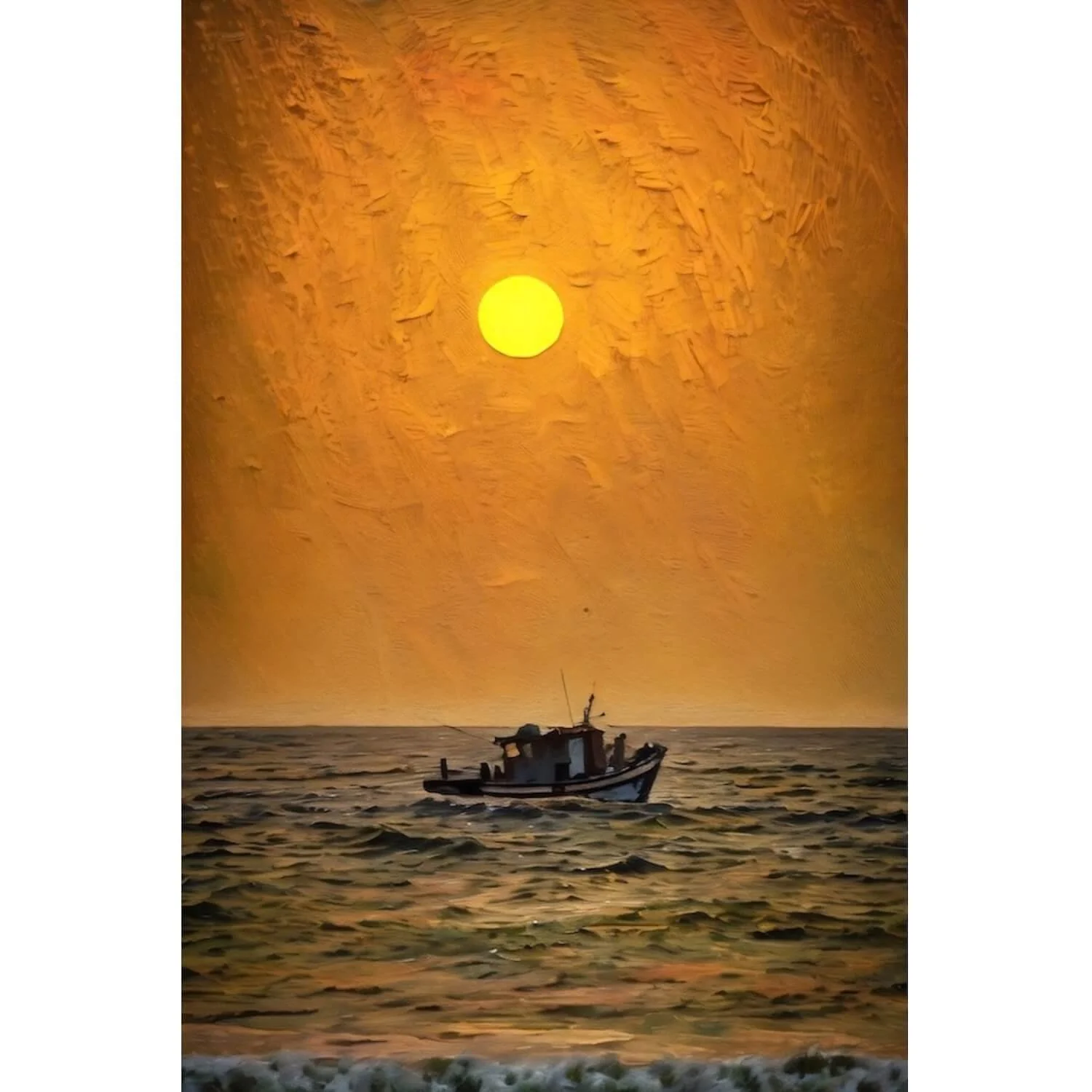 Mumbai India Fishing Boat Canvas Gallery Wrap