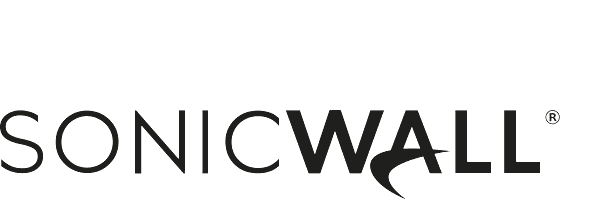 SonicWall logo on a black background.