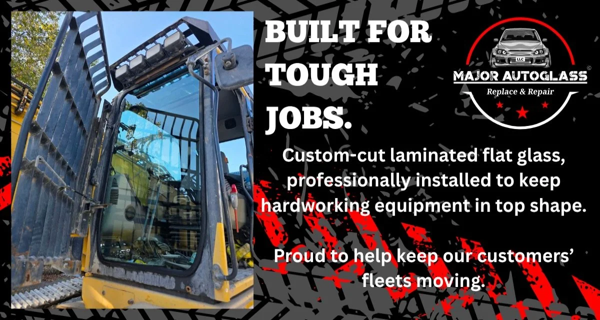 Not all auto glass comes ready to install! 🚜

Some jobs require a little extra precision, and that&rsquo;s where custom glass comes in!

We had the opportunity to cut and install custom laminated flat glass for a piece of heavy equipment in one of o