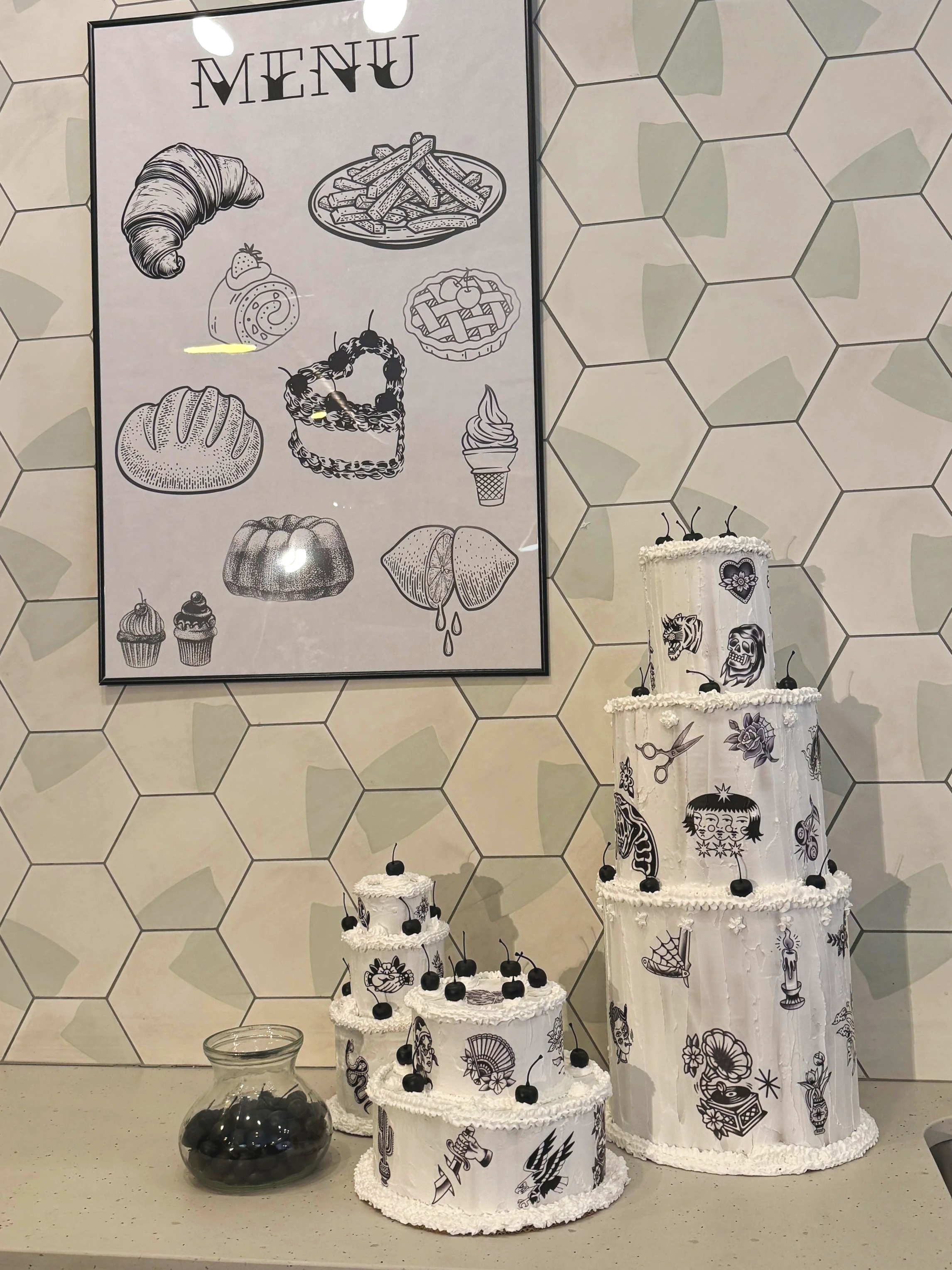 Cake Props:
Cardboard, spackle, printable tattoo paper
(2026)