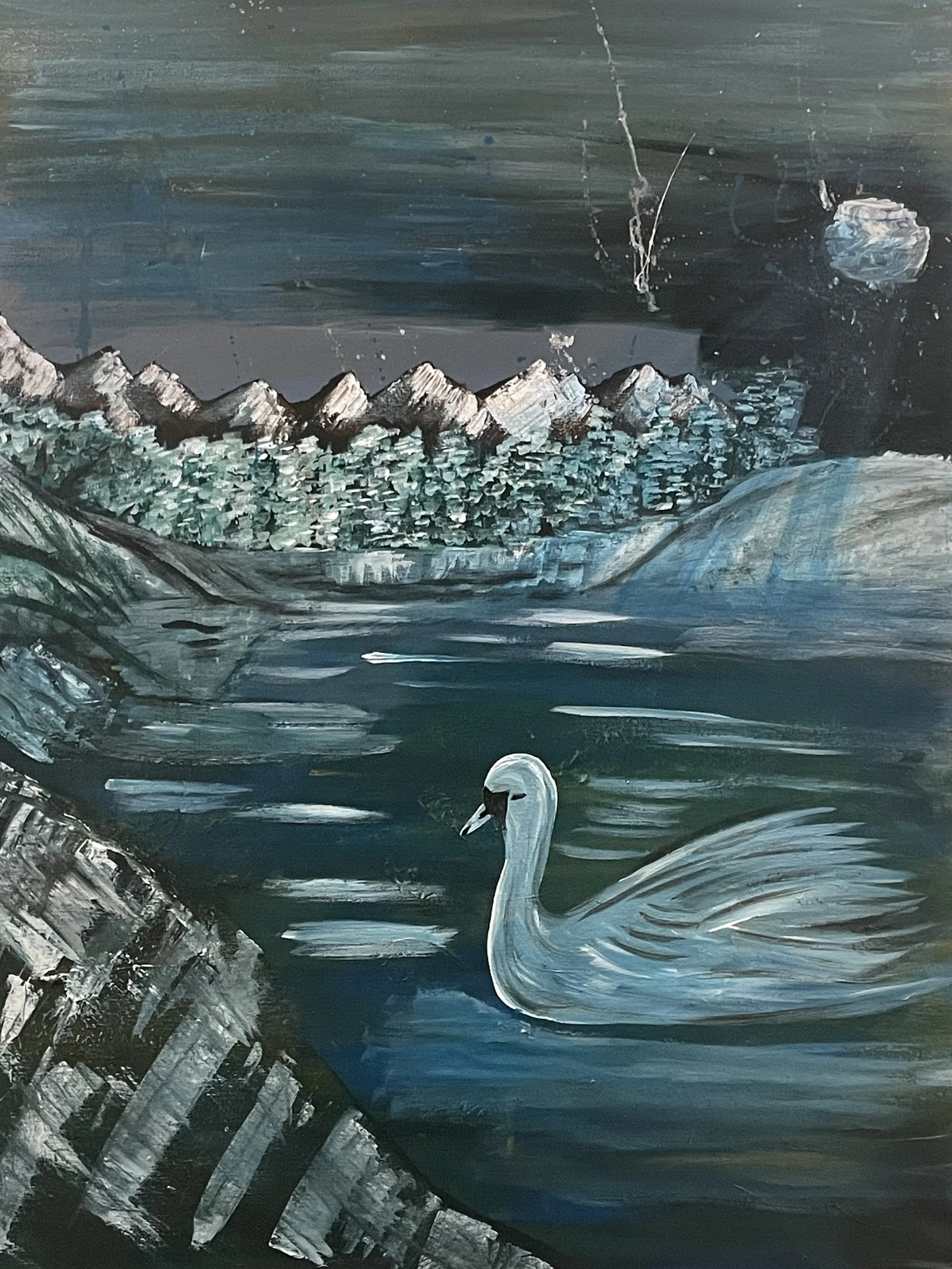 Moonlit Swan