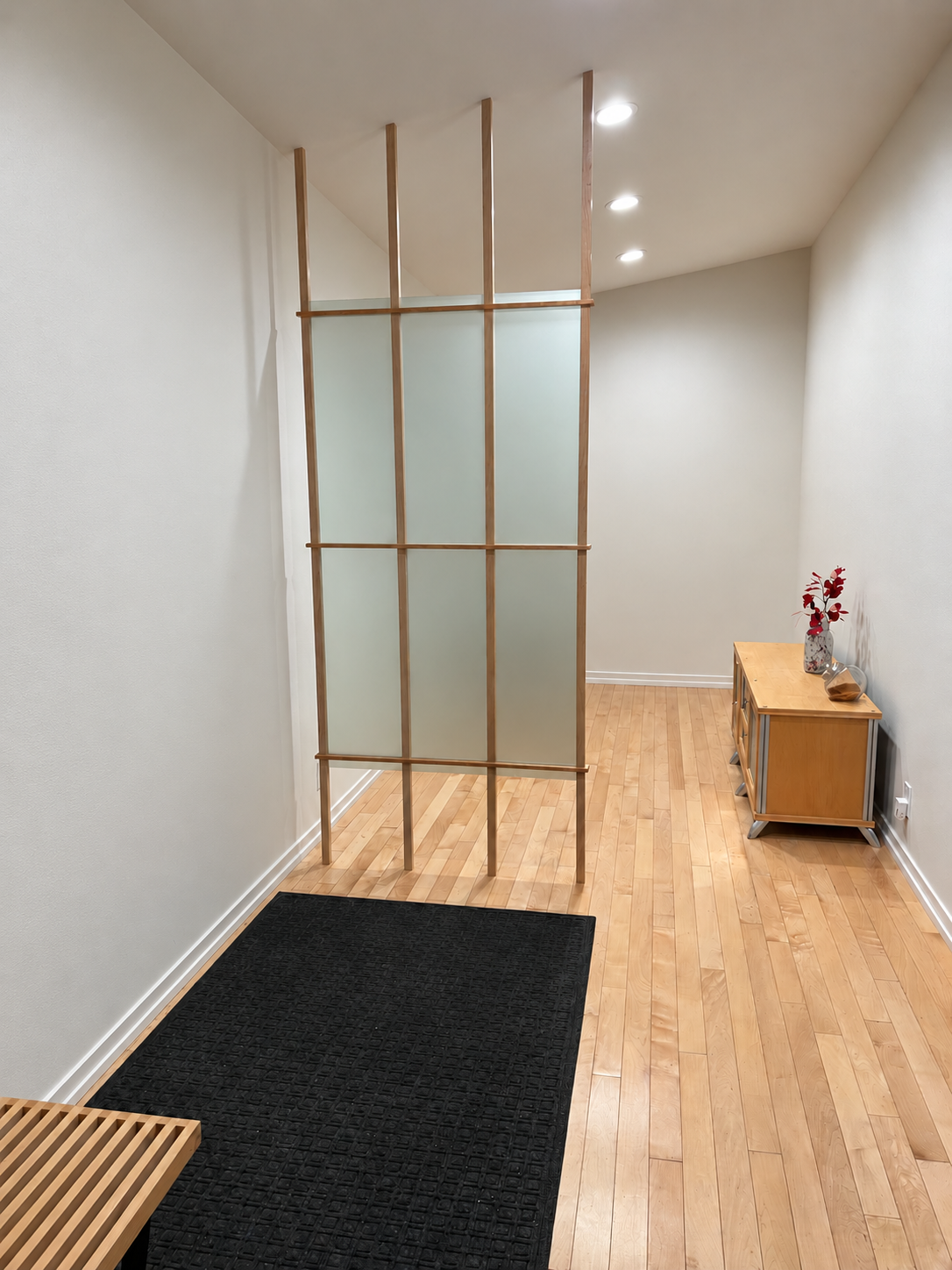 Maple, Cherry, and Glass Room Divider