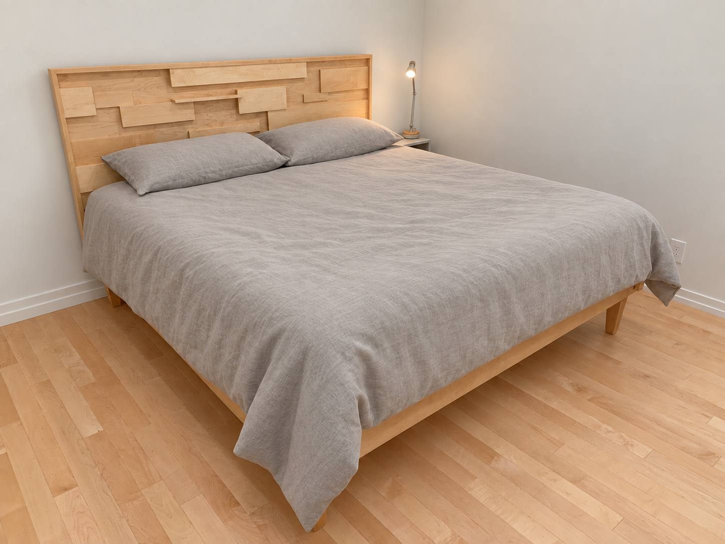 Maple Headboard and Bed (knockdown)
